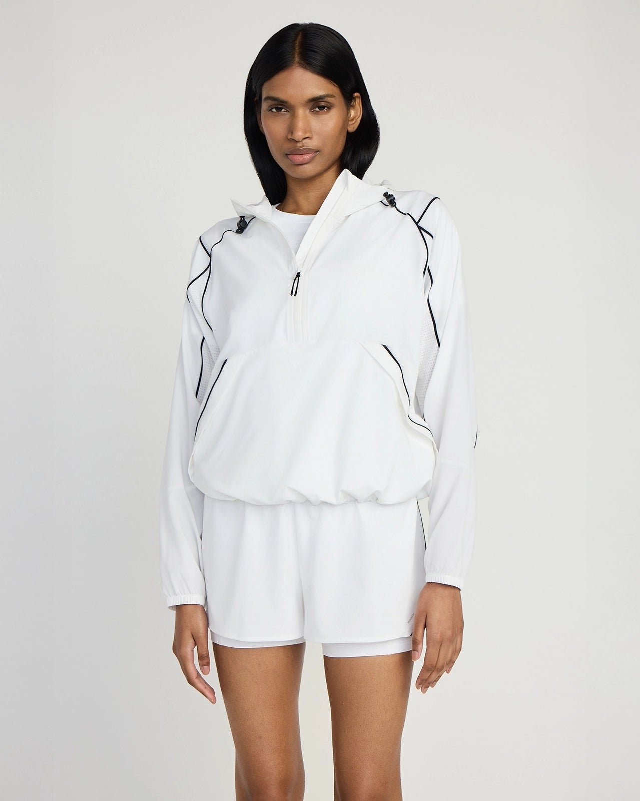 The Lightweight GRS Certified Recycled Polyester Club Jacket - White/Black