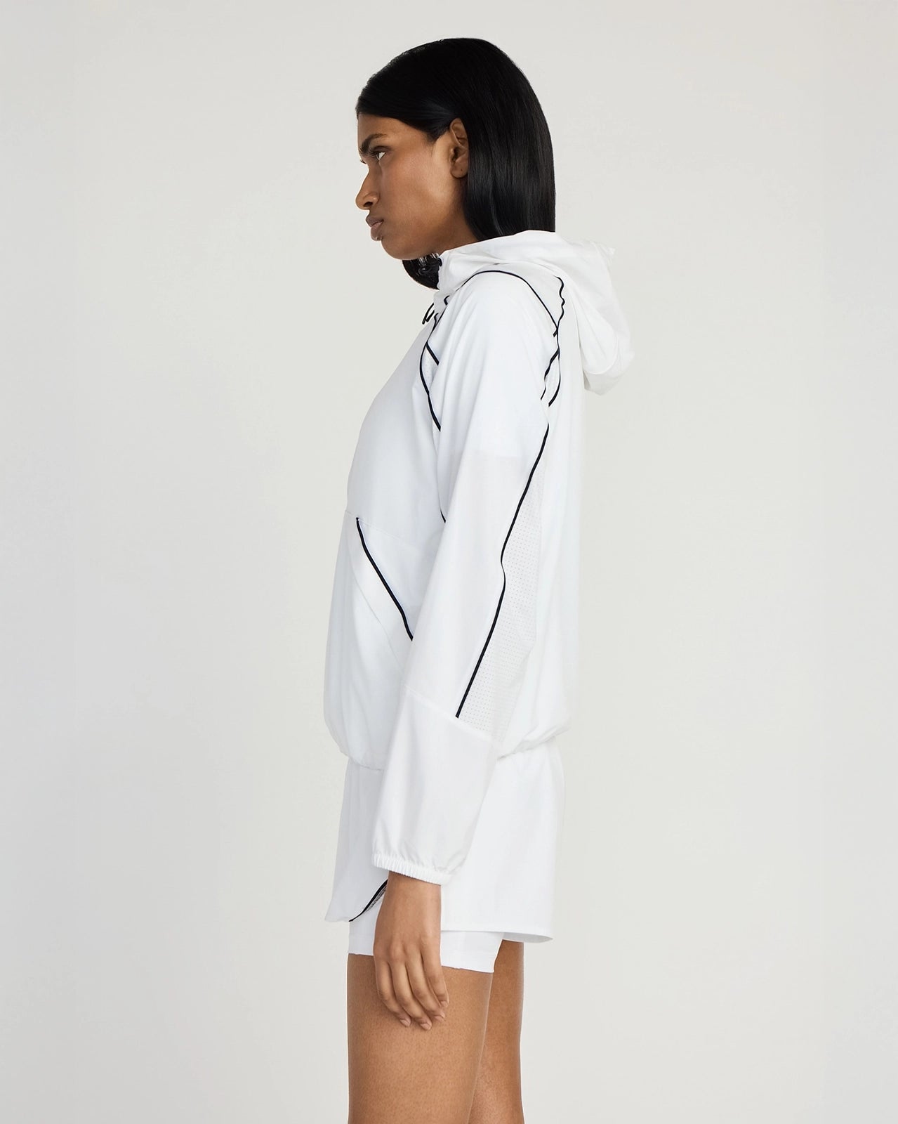 The Lightweight GRS Certified Recycled Polyester Club Jacket - White/Black