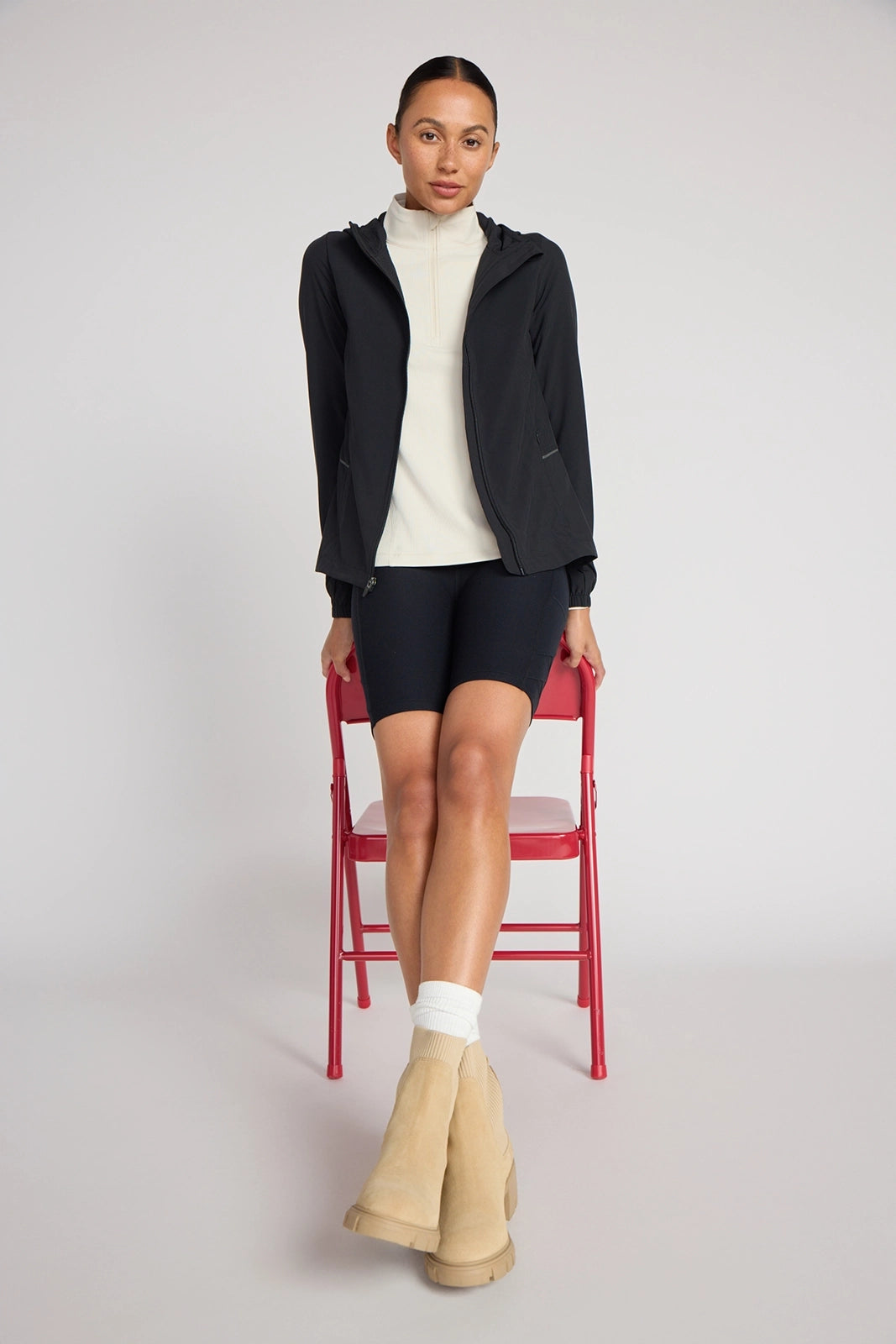 The Lightweight Stretch GRS Certified Recycled Poly Jacket - Black