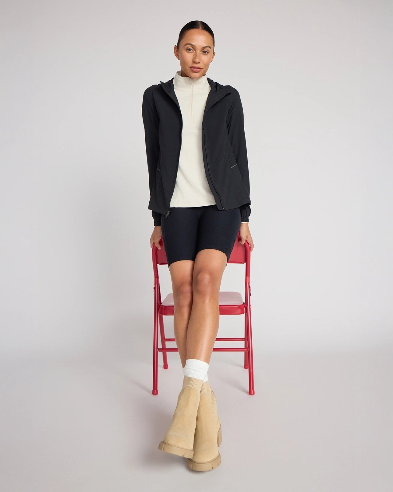 The Lightweight Stretch GRS Certified Recycled Poly Jacket - Black