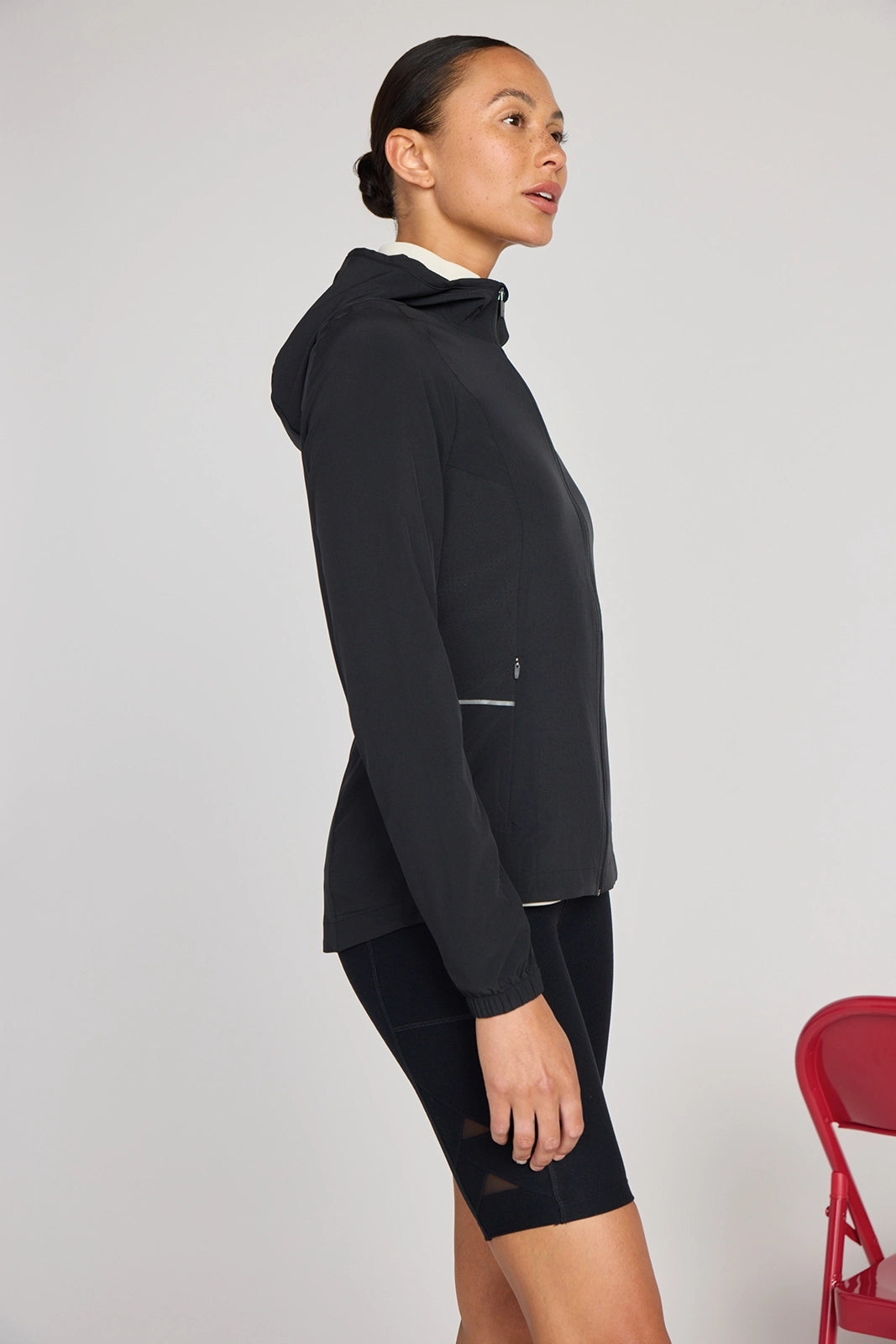 The Lightweight Stretch GRS Certified Recycled Poly Jacket - Black