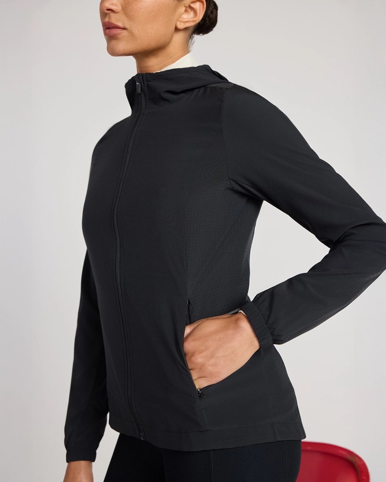 The Lightweight Stretch GRS Certified Recycled Poly Jacket - Black