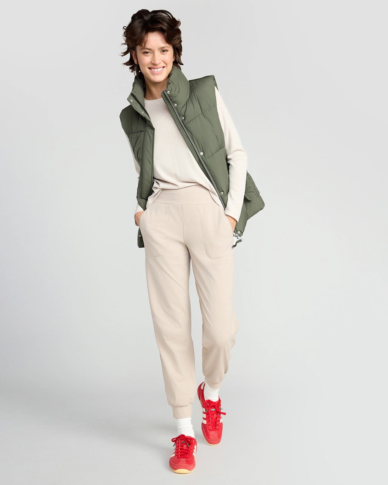 The Sorona™ Fill GRS Certified Recycled Poly Puffer Vest - Kambaba Green