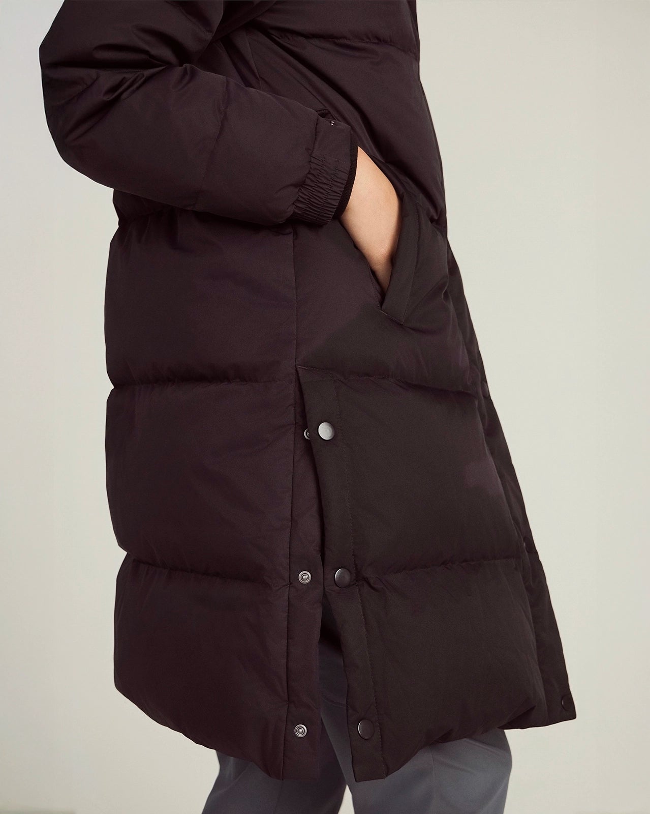The RDS 700-Fill Power GRS Certified Recycled Polyester Longline Puffer Parka - Black