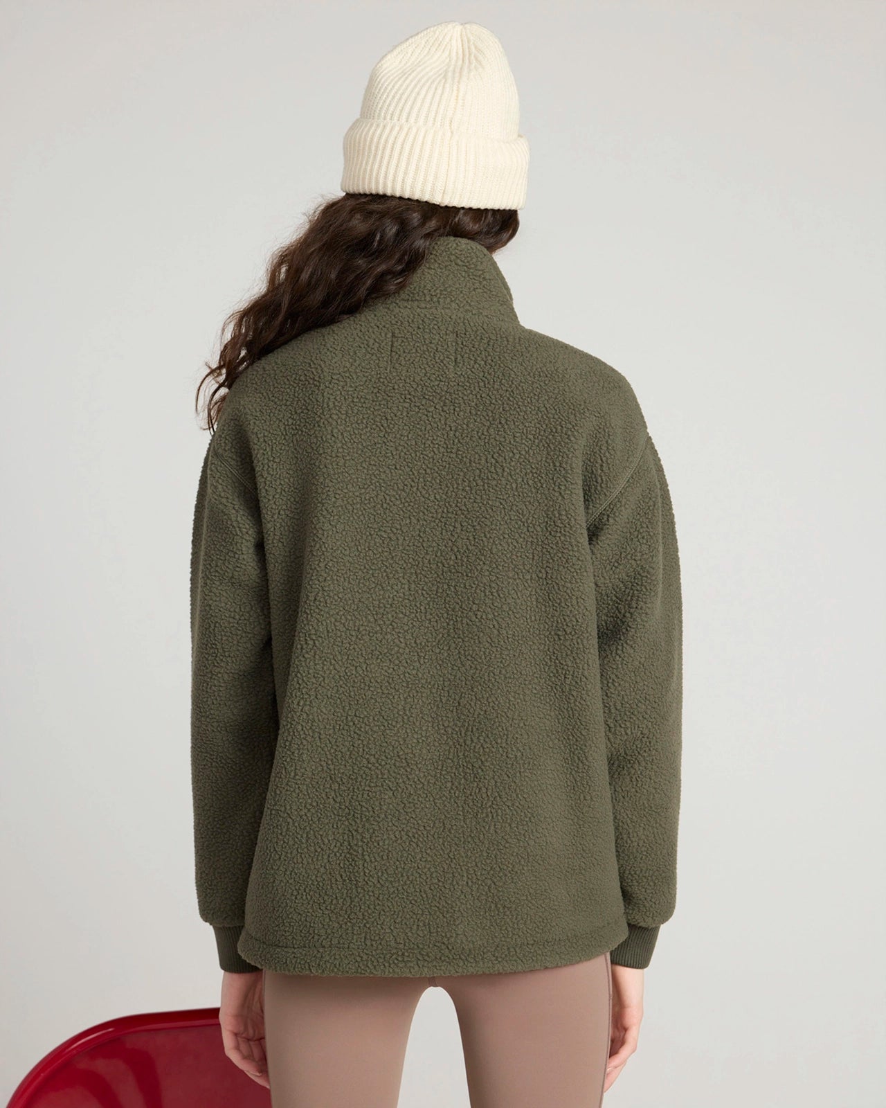 The Soft Sherpa and Crinkle Trim GRS Certified Recycled Poly Fleece Jacket