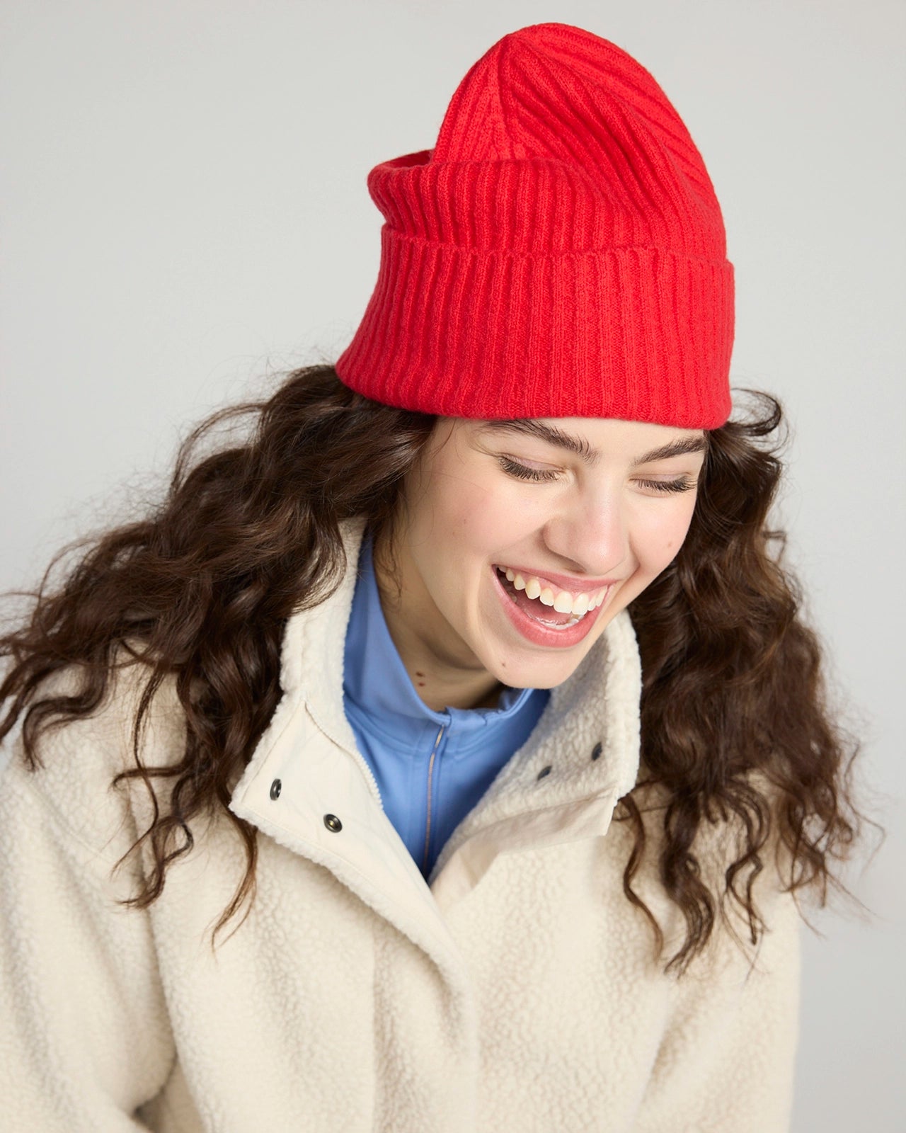 The Soft Sherpa and Crinkle Trim GRS Certified Recycled Poly Fleece Jacket