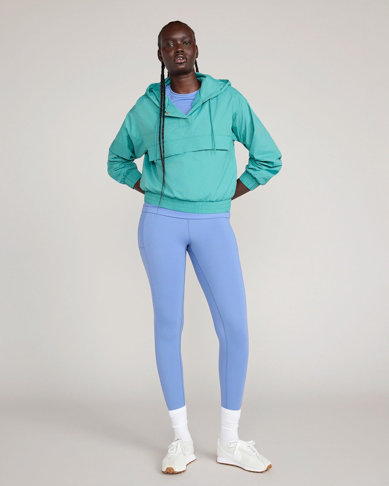 The Active Ripstop Popover Jacket - Bright Teal