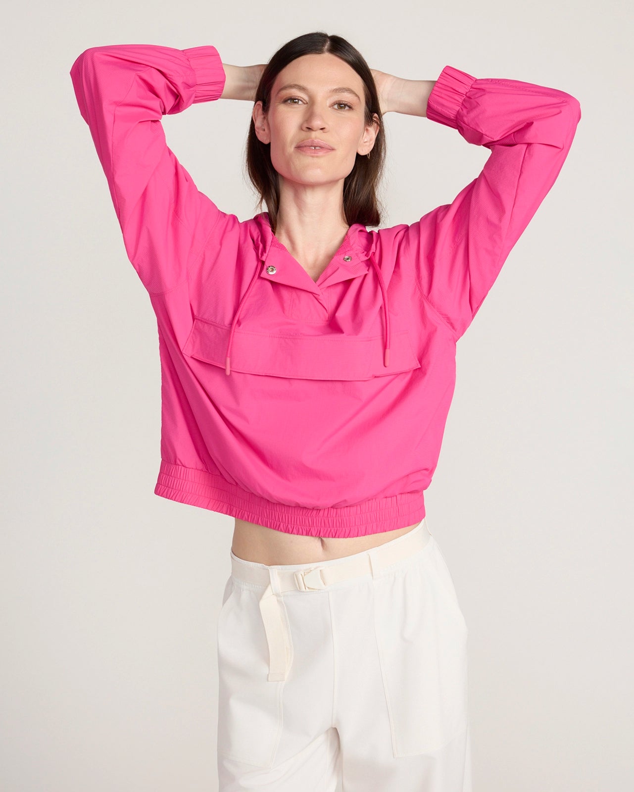 The Active Ripstop Popover Jacket - Fuschia Pink