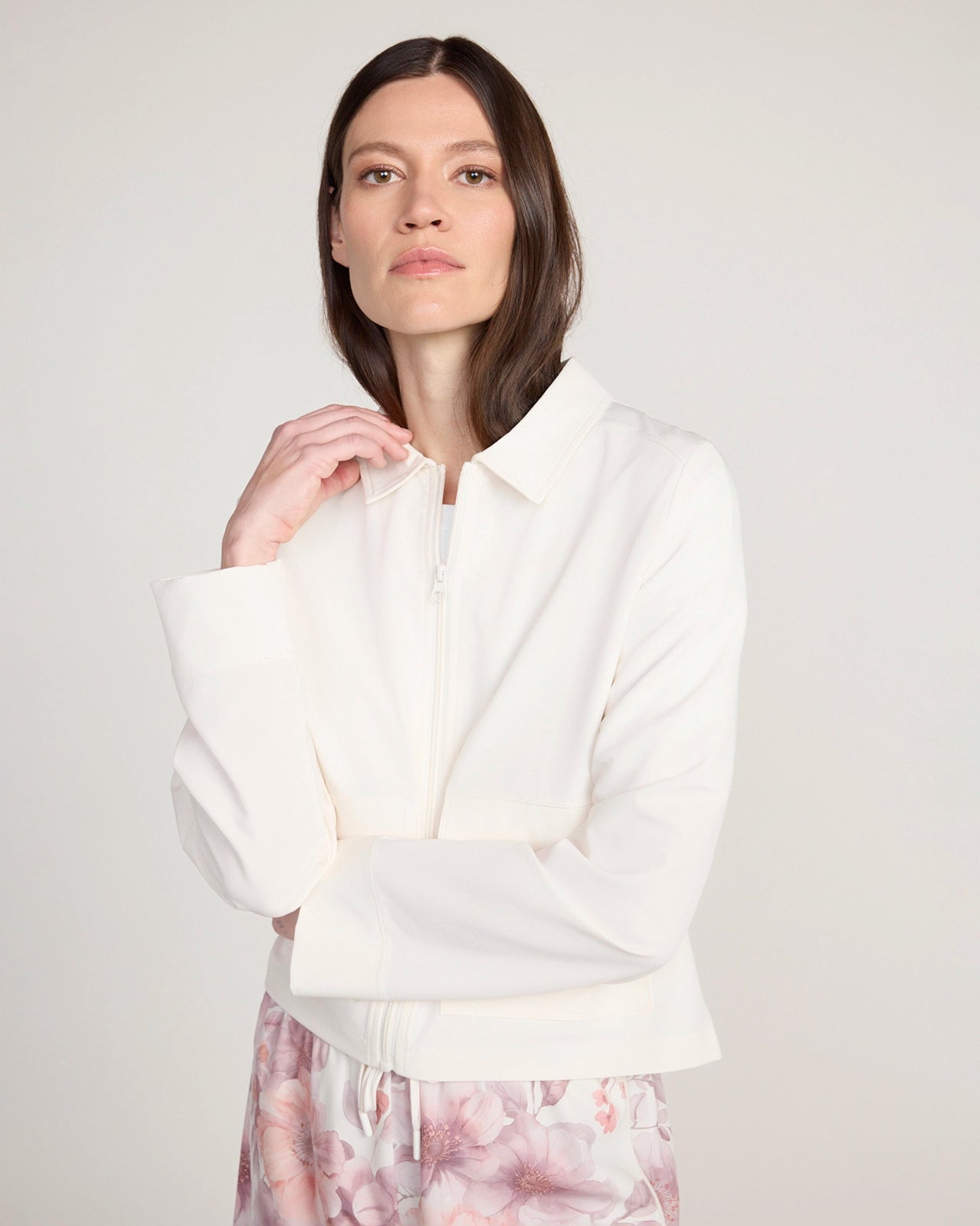 The Travel Utility Cargo Jacket - Sugar Swizzle Cream