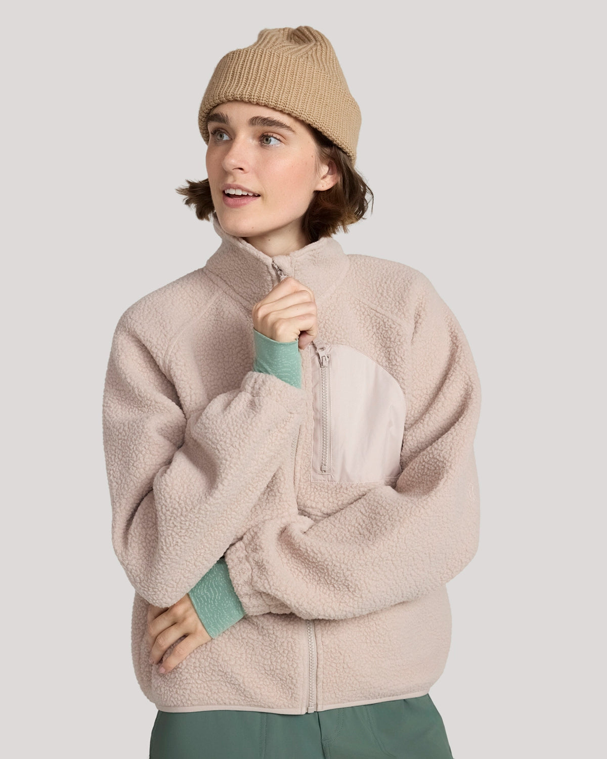 The Berber Soft Luxe Trail Jacket - Mushroom Beige