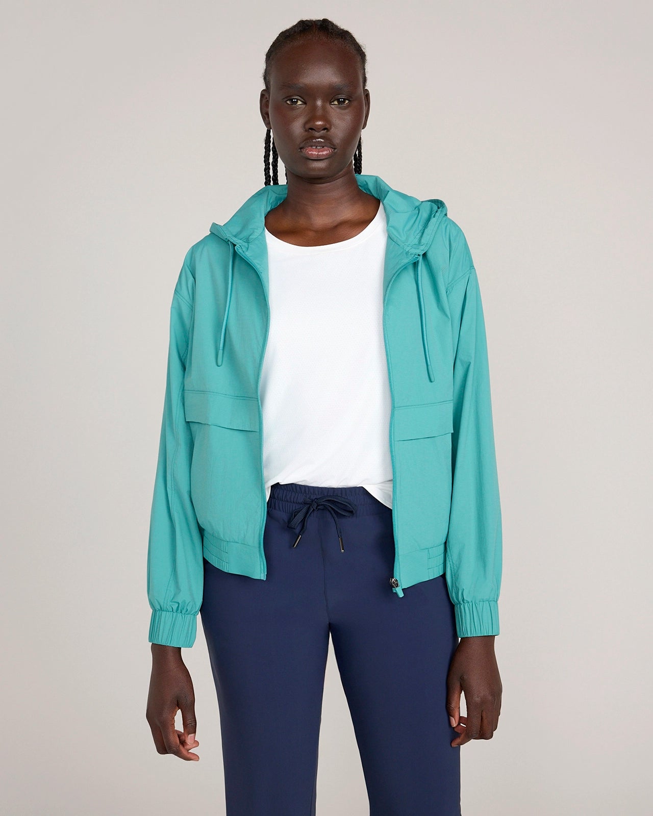 The Active Ripstop Full Zip Jacket - Bright Teal