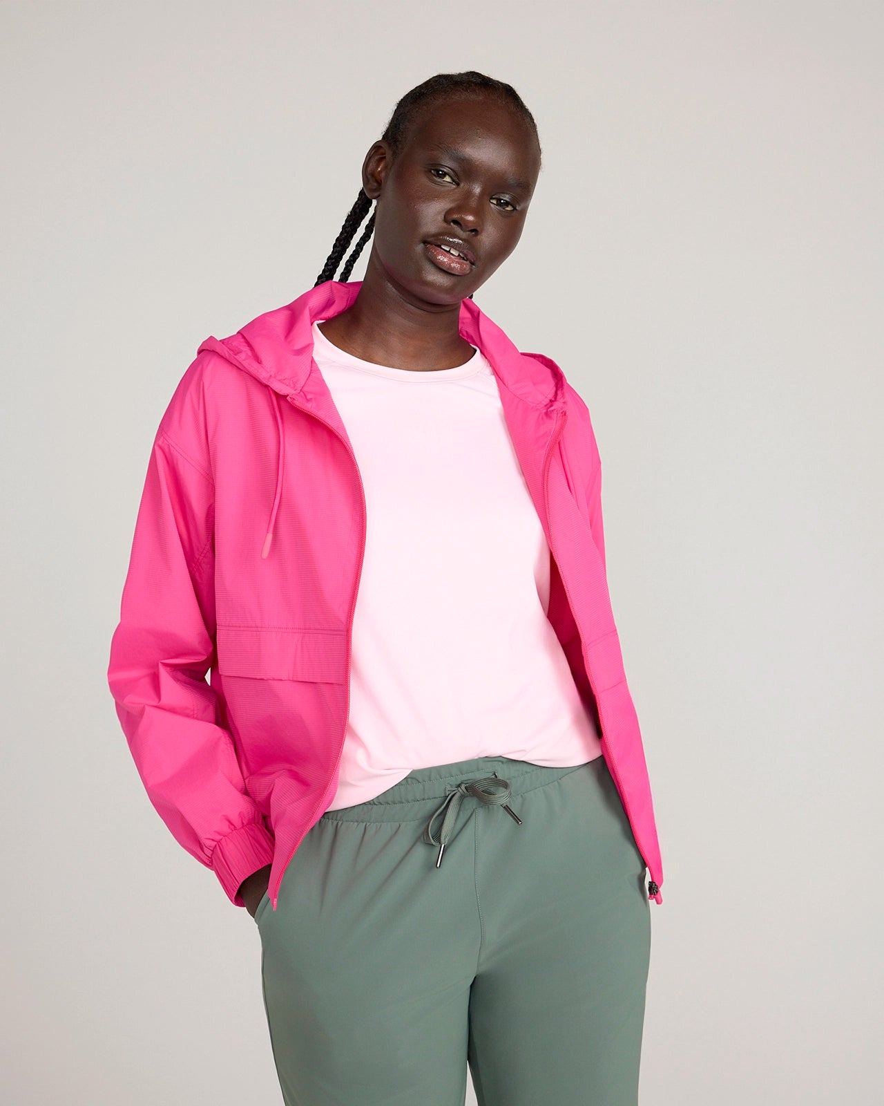 The Active Ripstop Full Zip Jacket - Fuschia Pink