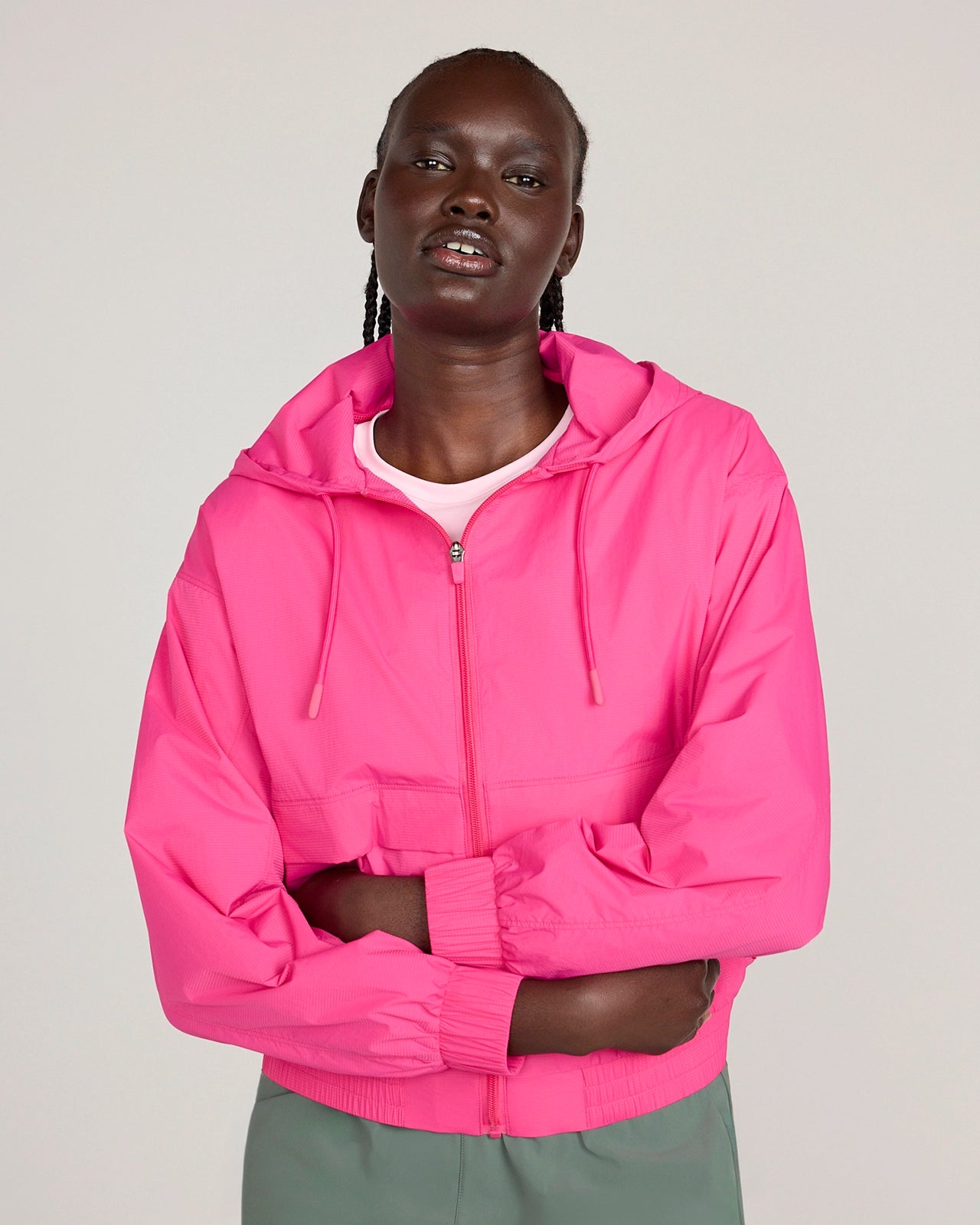 The Active Ripstop Full Zip Jacket - Fuschia Pink