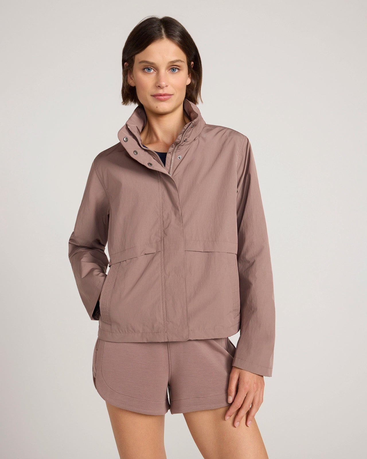The Travel Outdoor Crinkle Jacket - Deep Taupe