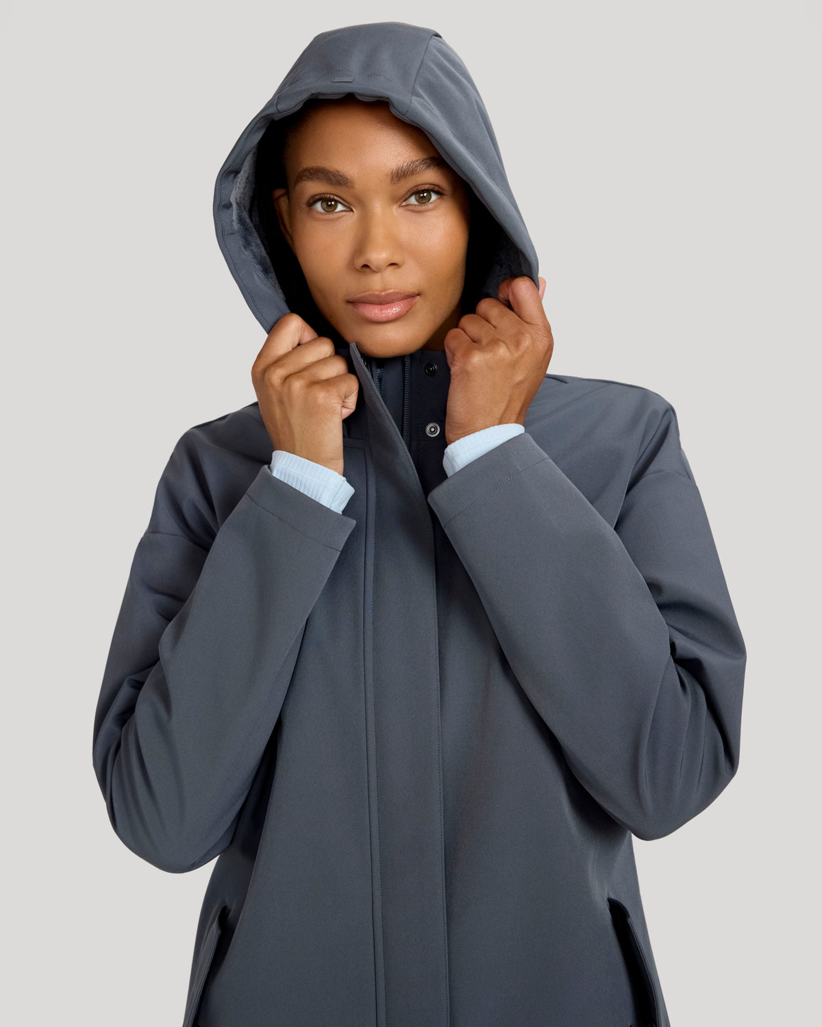 The Travel Long Softshell Jacket - Iron Grey