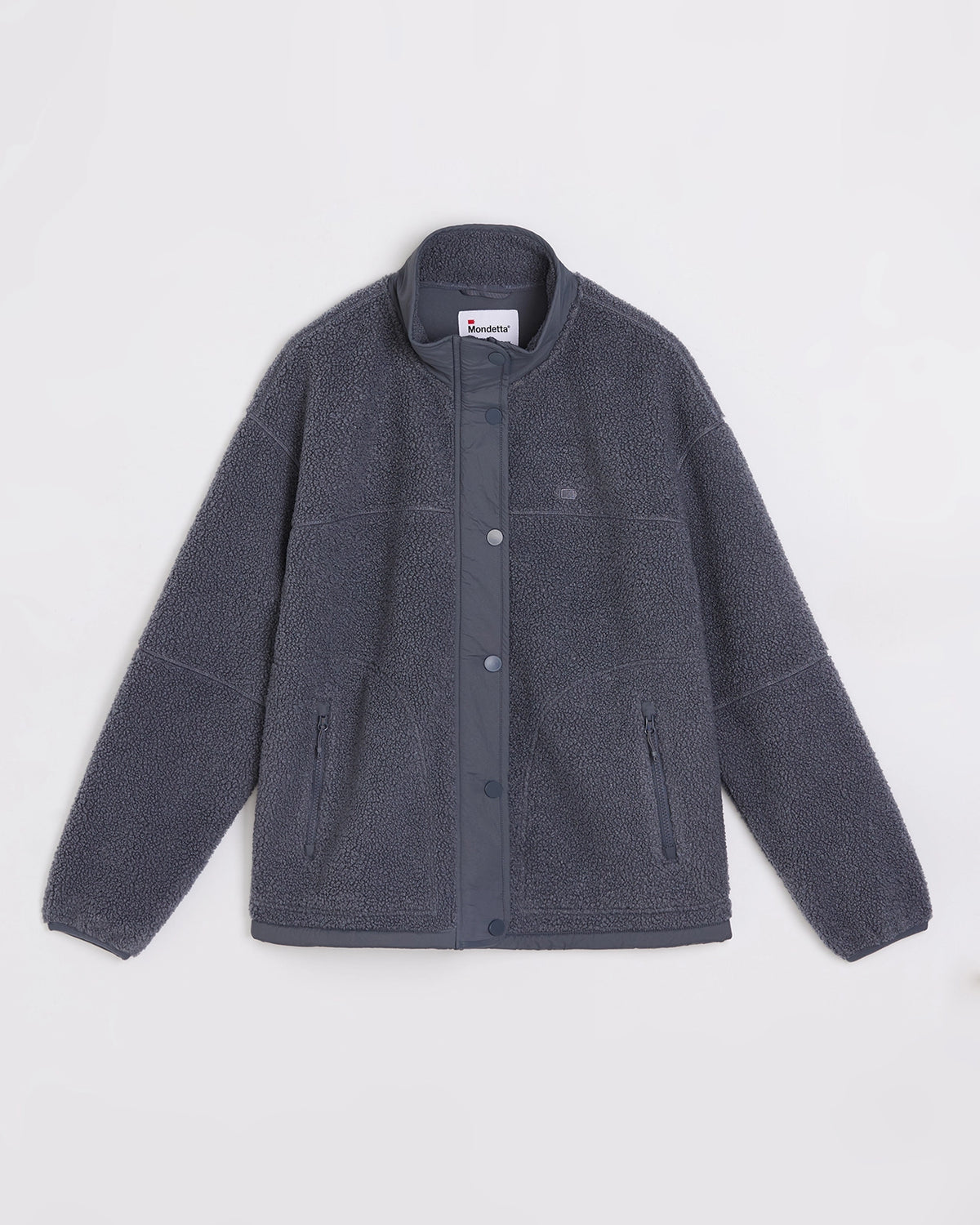 The Soft Luxe Snap Front Sherpa Jacket - Turbulence Blue