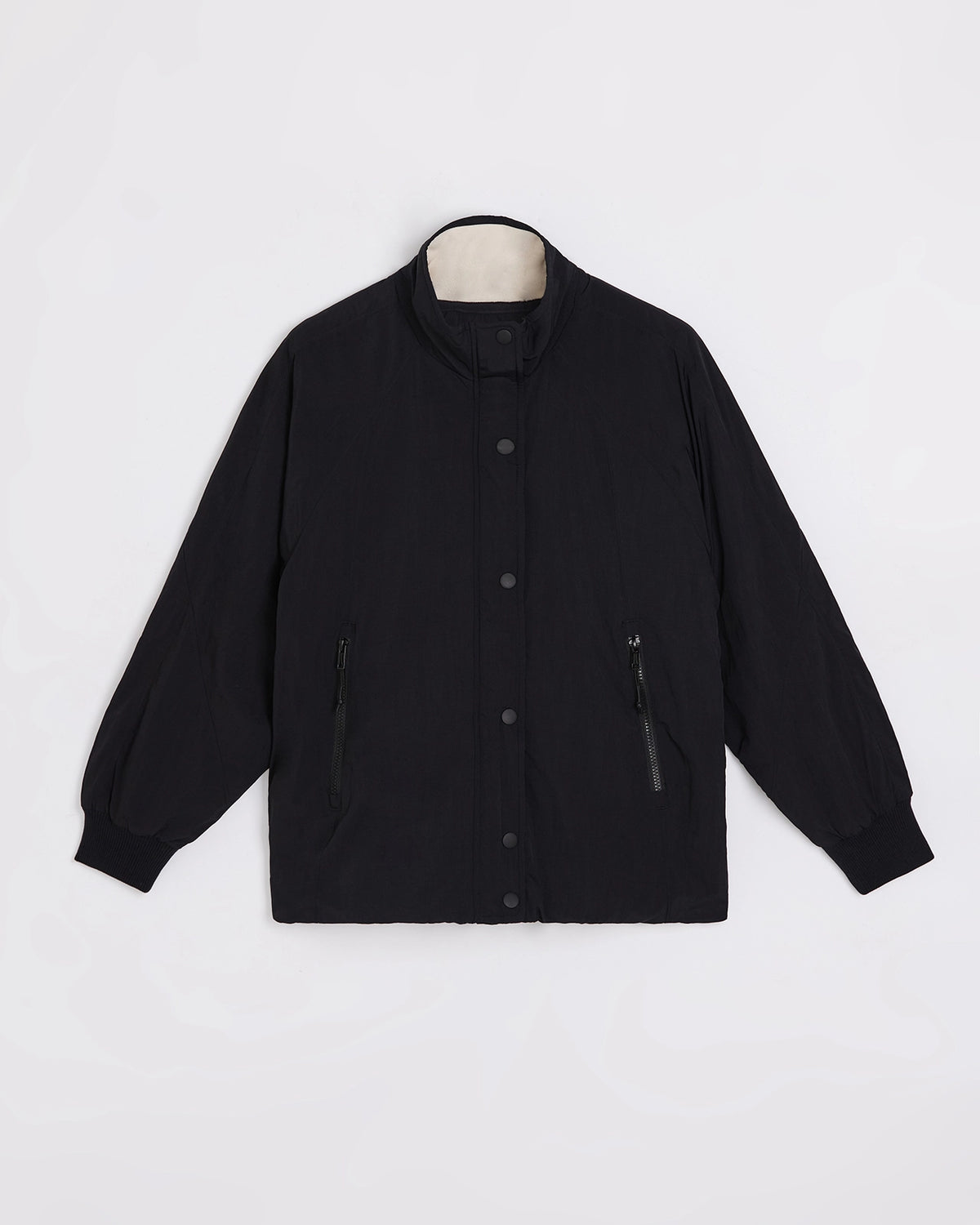 The Travel Fleece-Lined Coach Jacket - Black