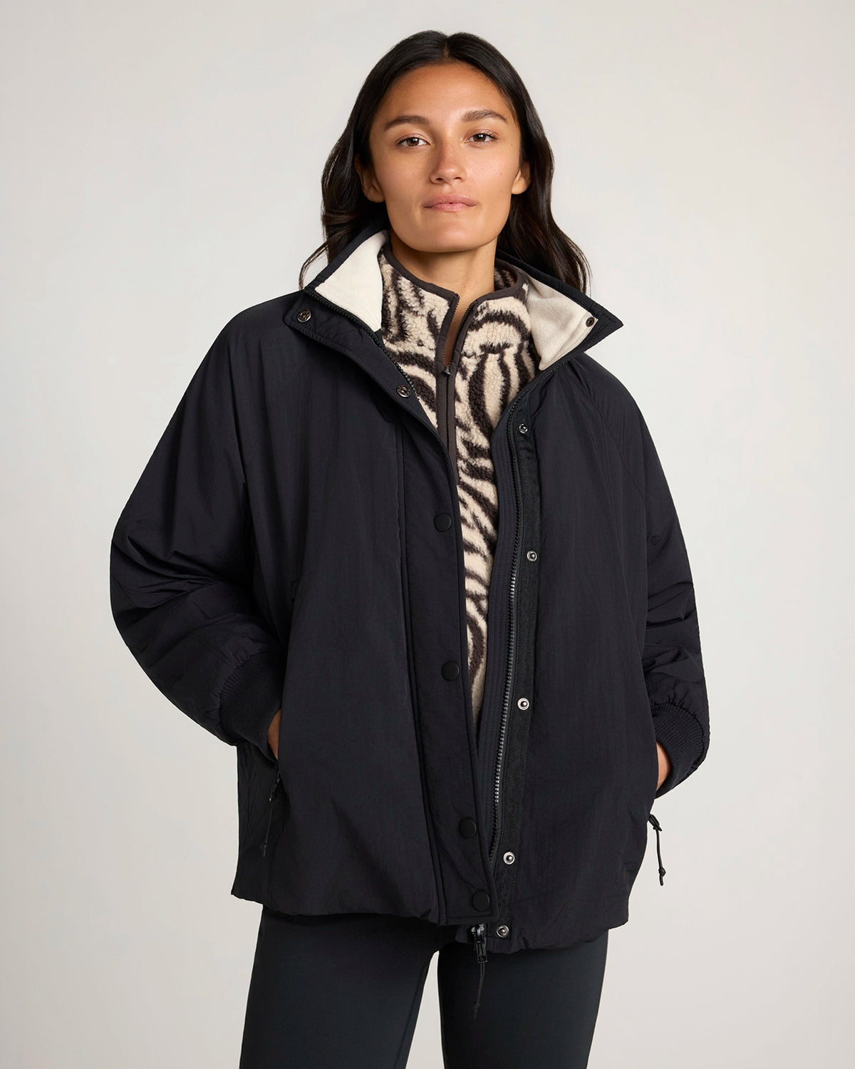 For general description, go to 'Main Product Description' region - The Travel Fleece-Lined Coach Jacket - Black