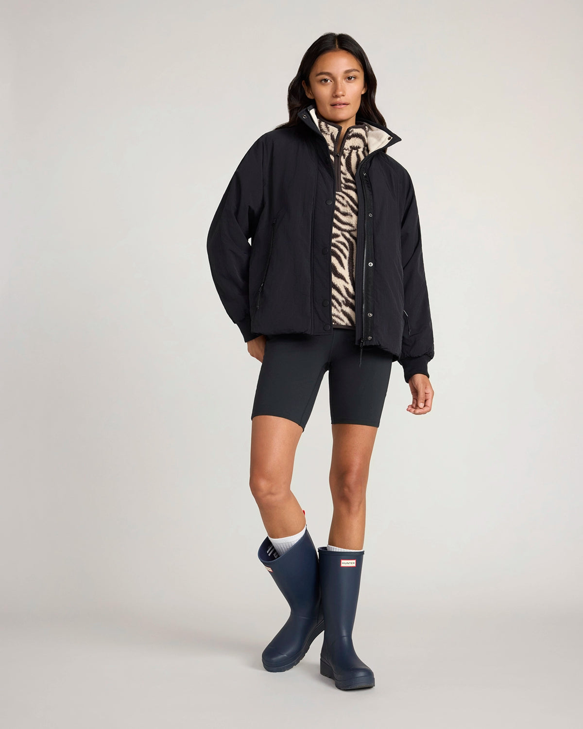 The Travel Fleece-Lined Coach Jacket - Black
