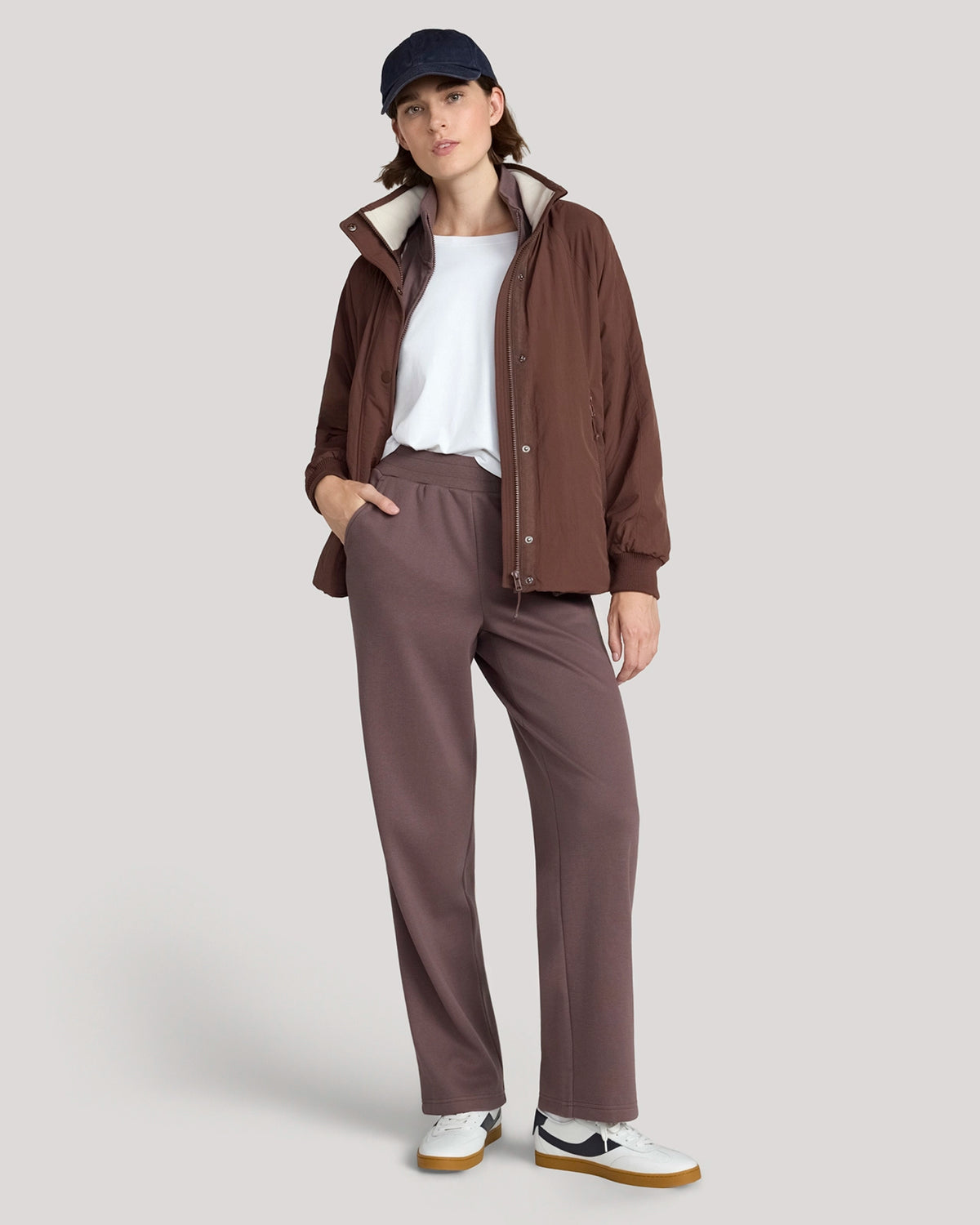 The Travel Fleece-Lined Coach Jacket - Shaved Chocolate
