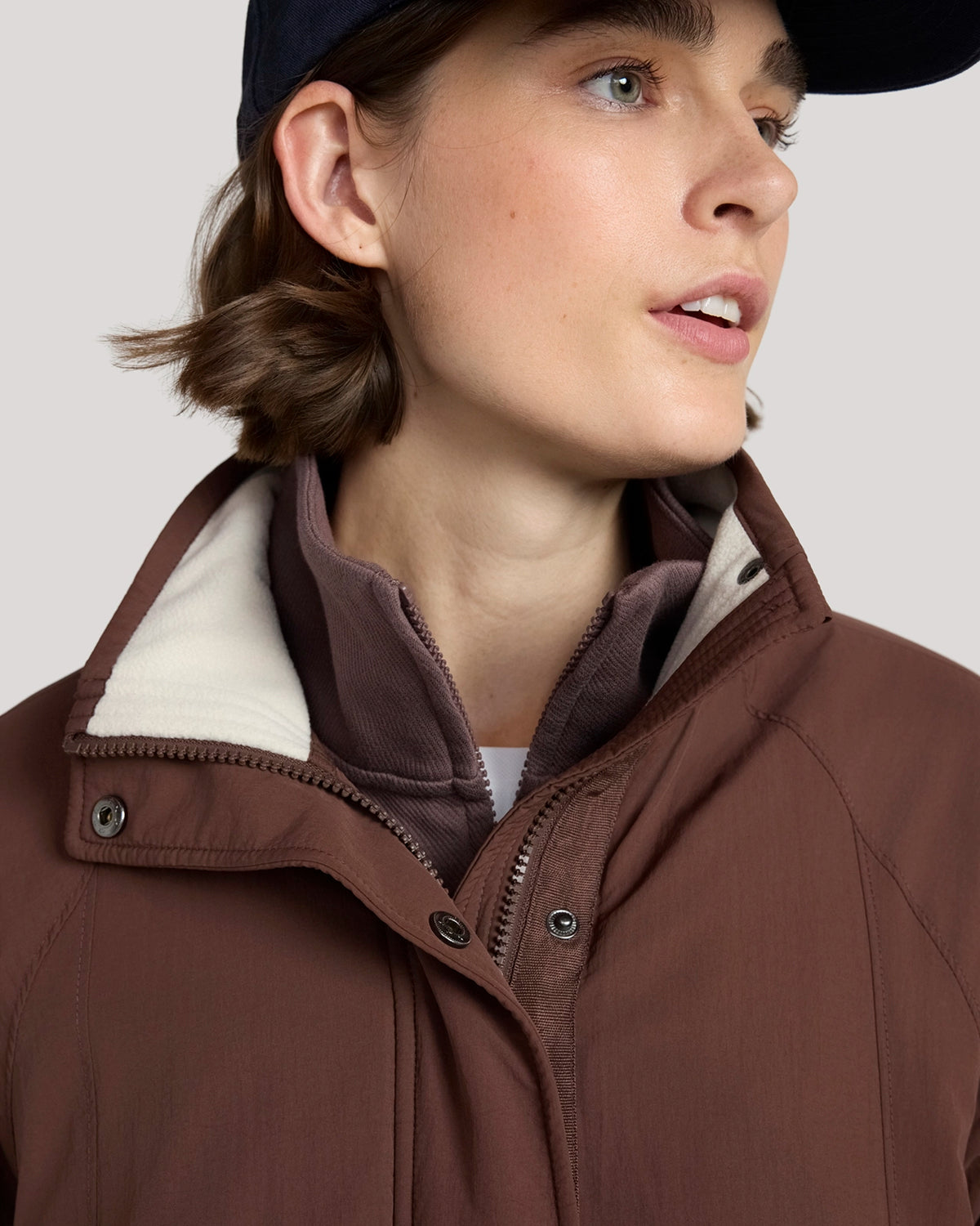 The Travel Fleece-Lined Coach Jacket - Shaved Chocolate