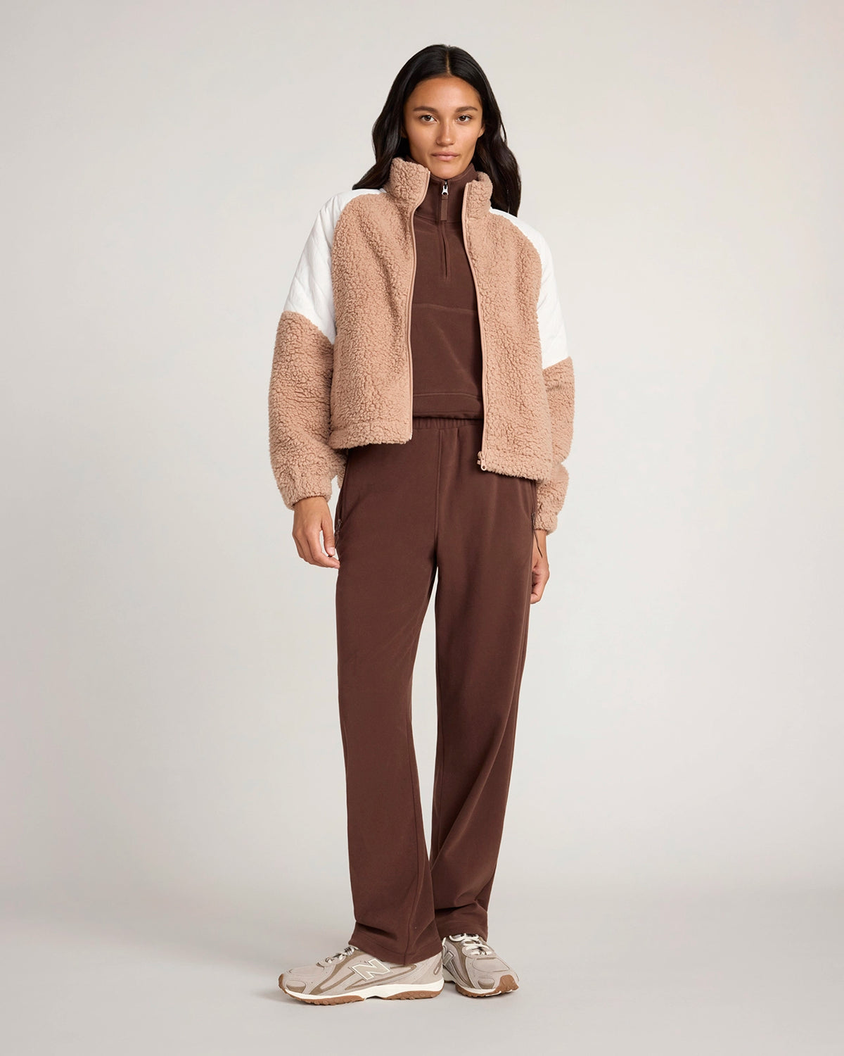 The Soft Luxe Berber Jacket - Warm Taupe