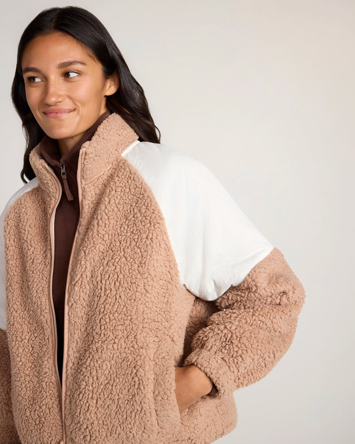 The Soft Luxe Berber Jacket - Warm Taupe