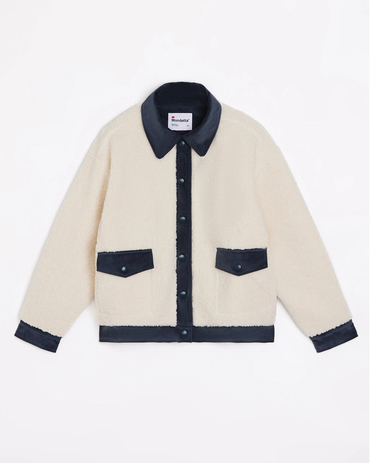 The Soft Luxe Berber and Corduroy Jacket - Tofu Beige