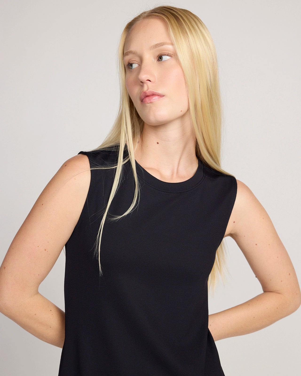 The Soft Luxe Rib Everyday Dress - Black