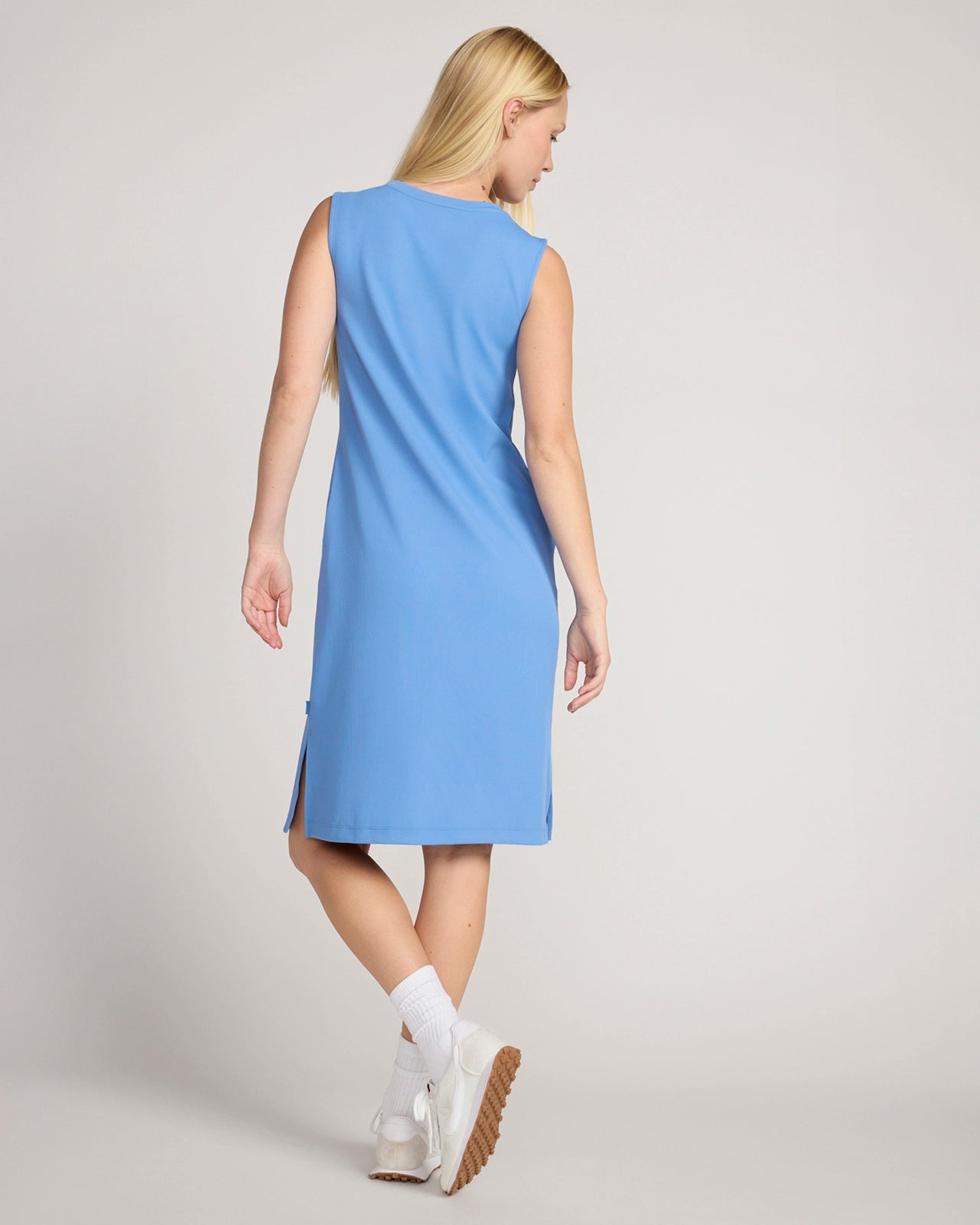 The Soft Luxe Rib Everyday Dress - Riviera Blue