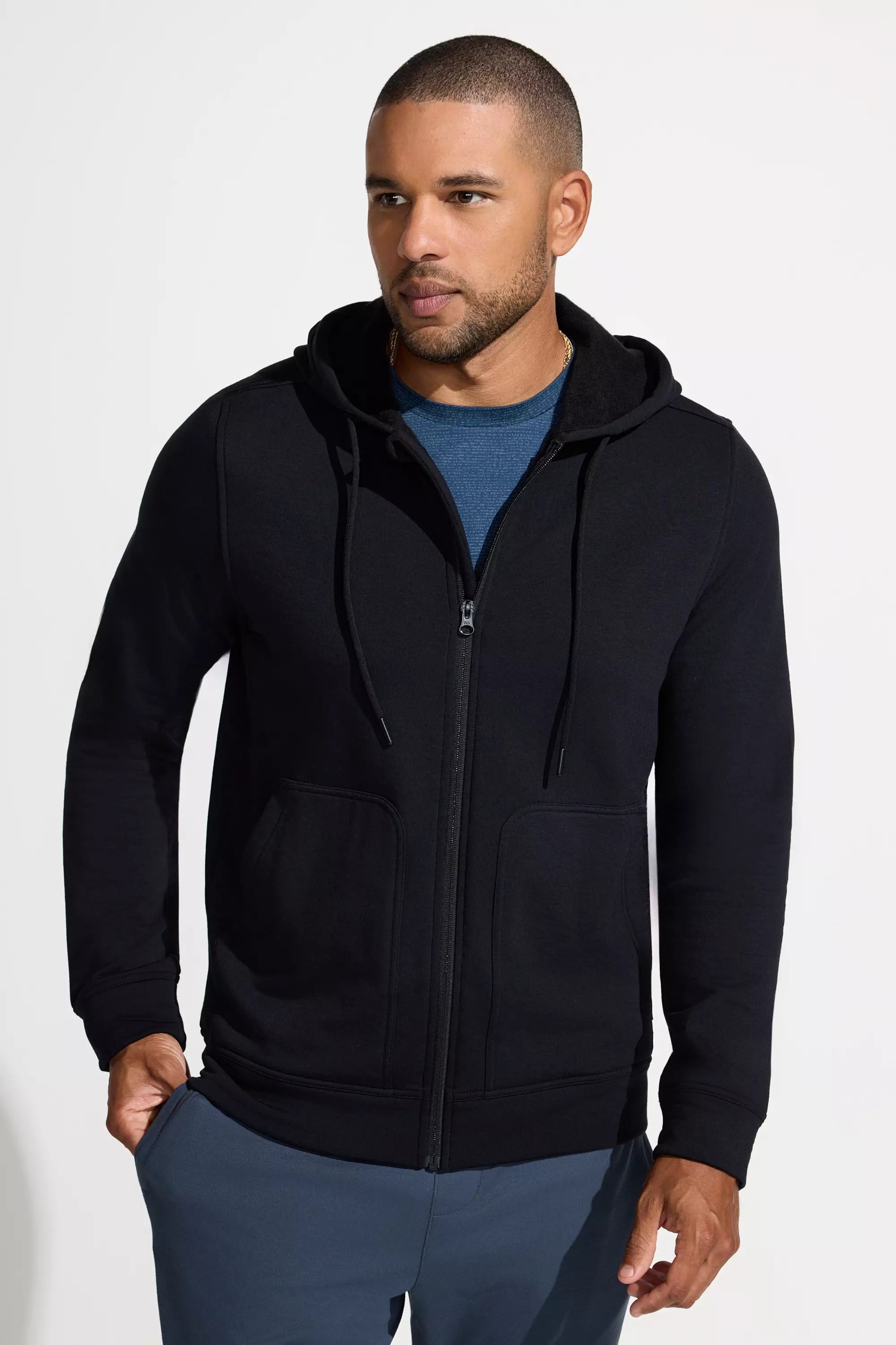 Men’s Supreme Full-Zip Hoodie - Black