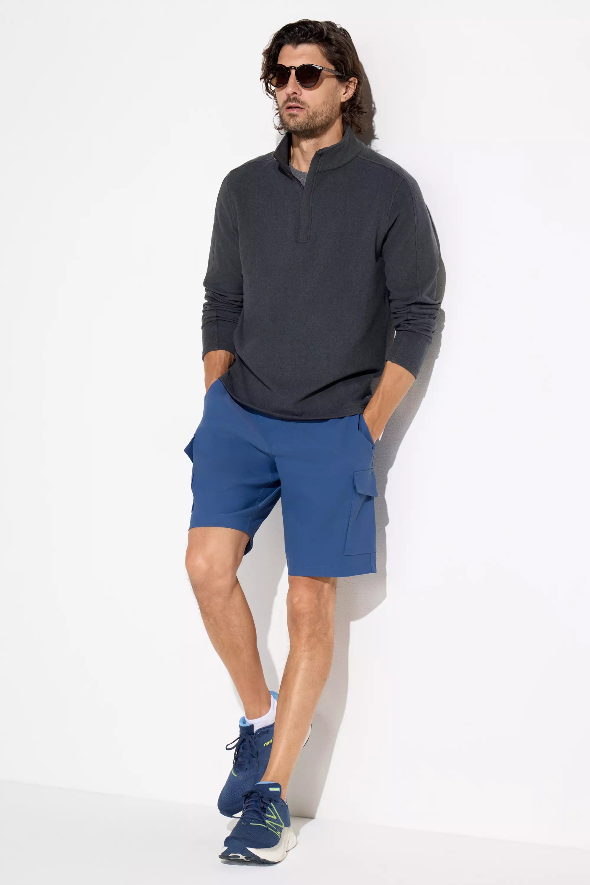 Men's Knit 1/4 Zip Pullover - Black