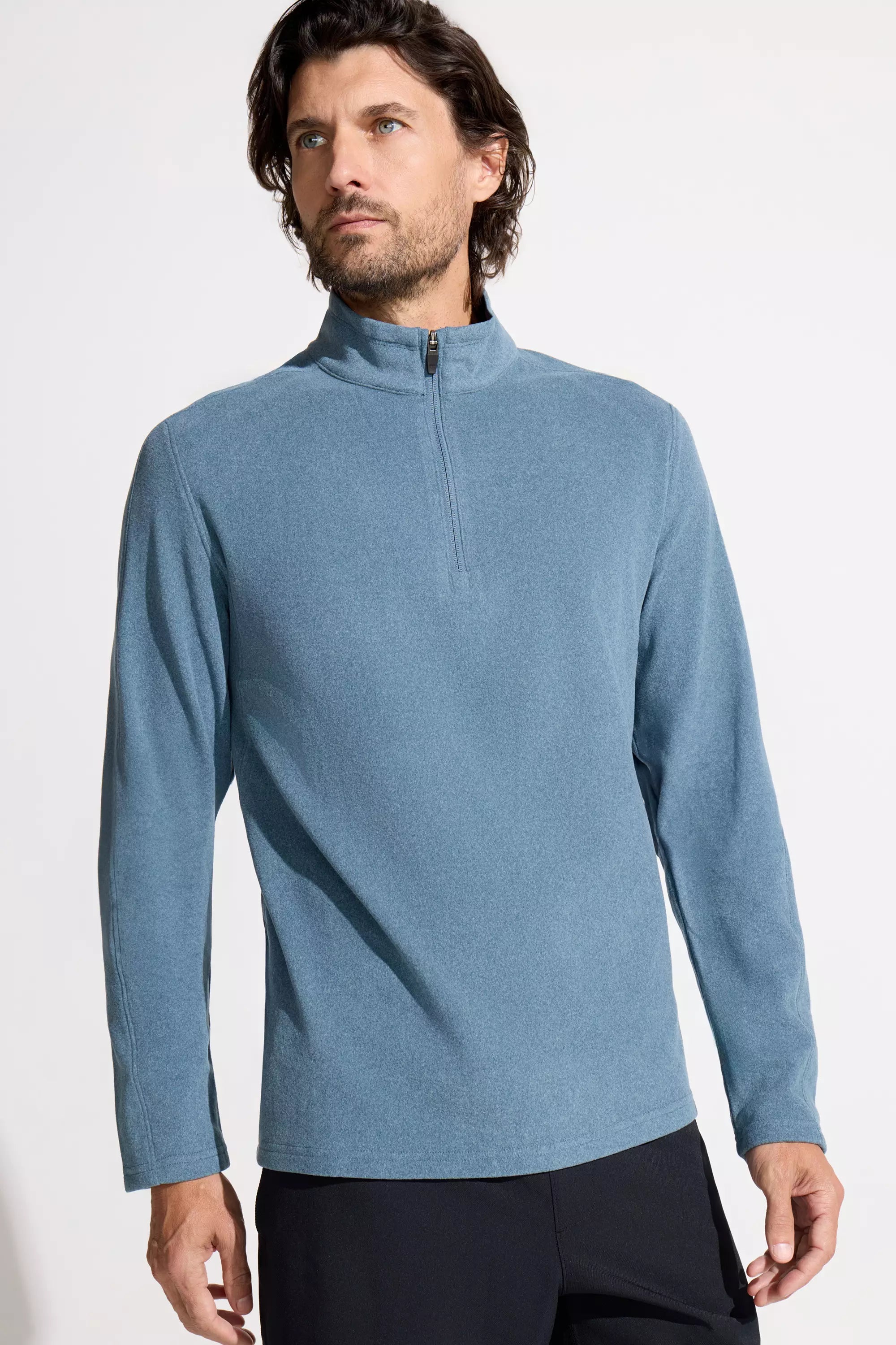 Men's Knit 1/4 Zip Pullover - Indian Teal
