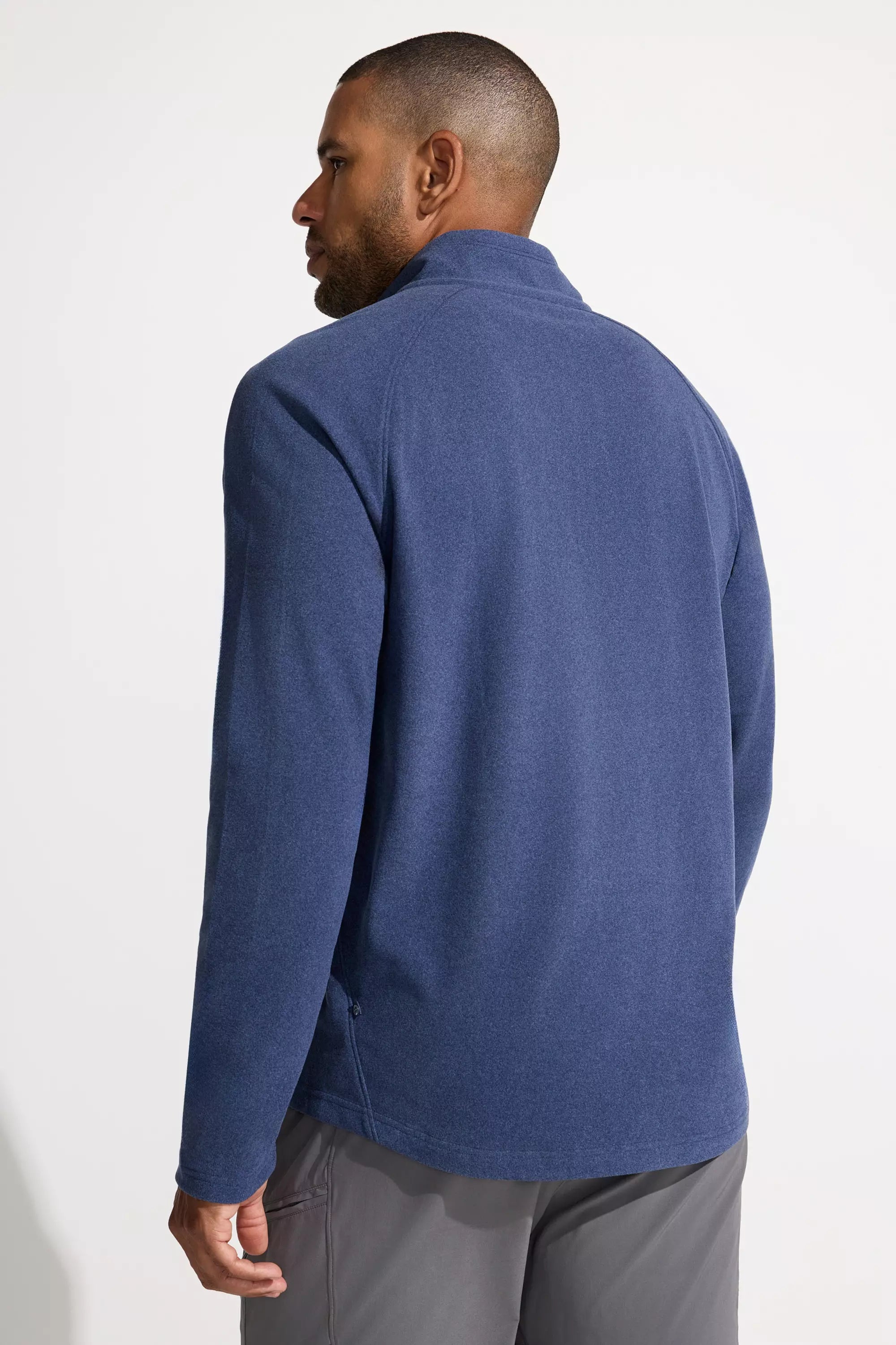 Men's Knit 1/4 Zip Pullover - Blue