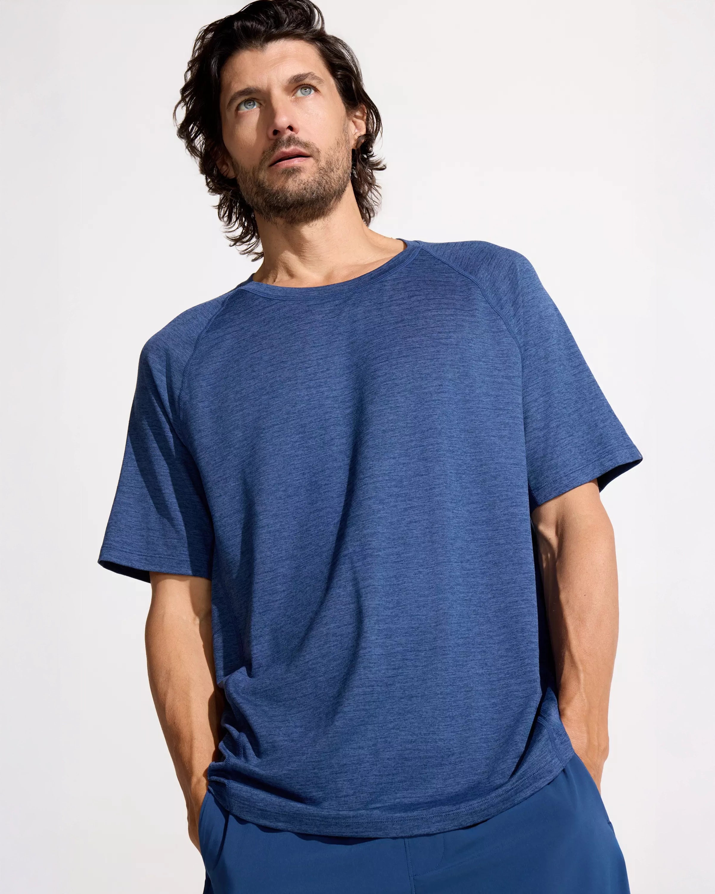 The Active Lightweight GRS Certified Recycled Poly Short Sleeve Tee - Sargasso Sea Blue