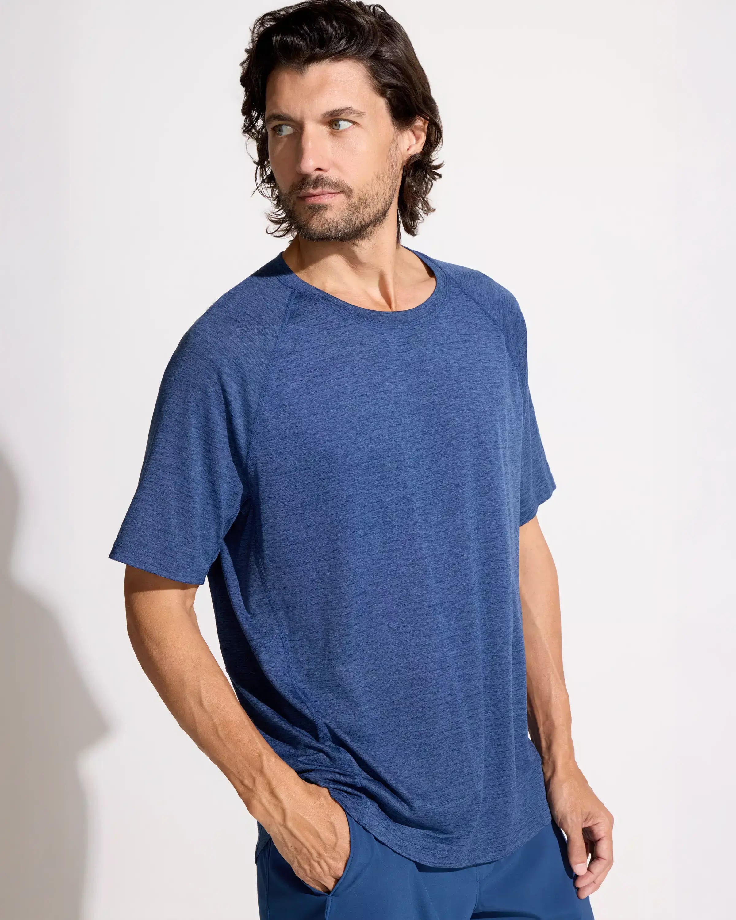 The Active Lightweight GRS Certified Recycled Poly Short Sleeve Tee - Sargasso Sea Blue