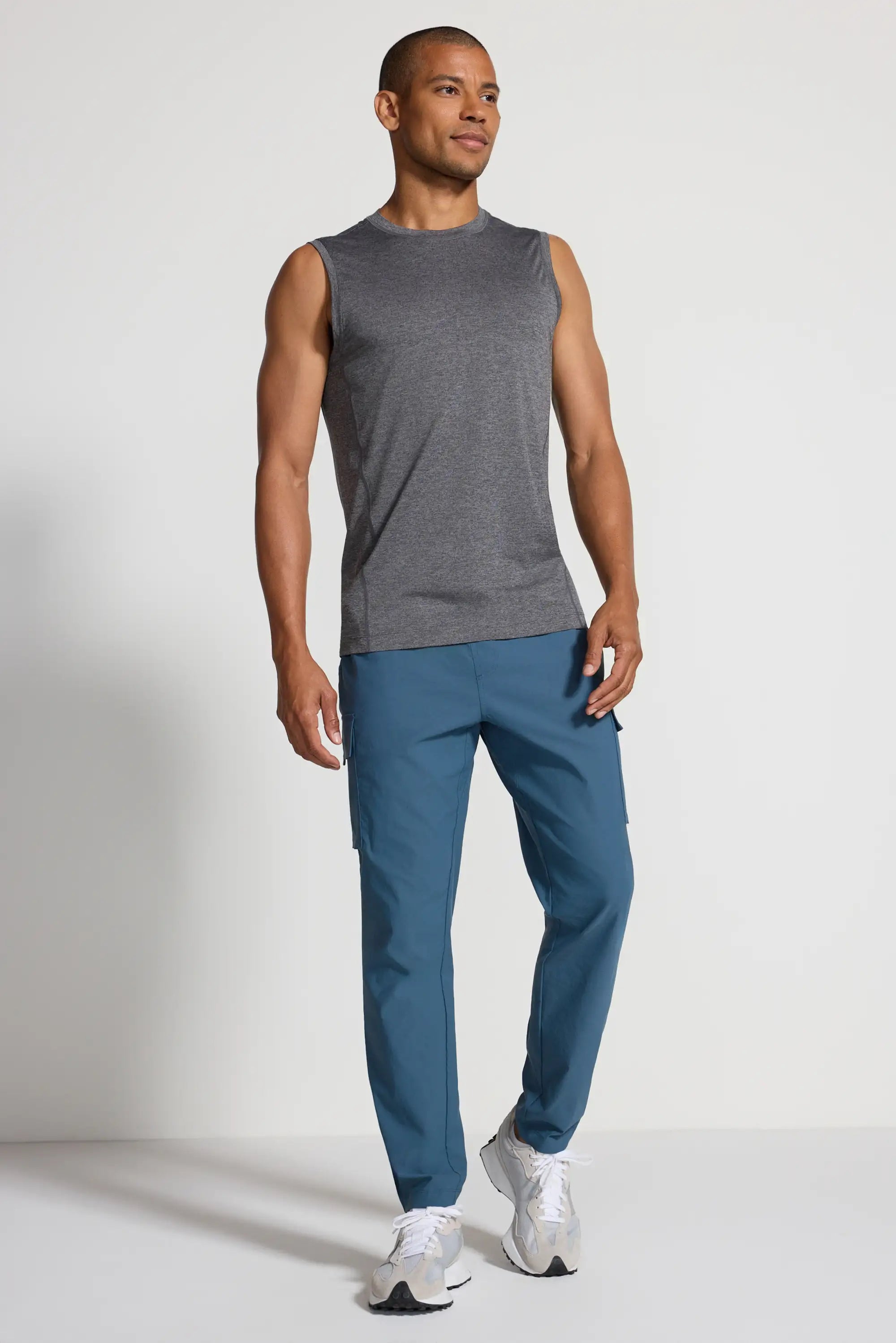 Men's Active Crew Neck Tank - Black