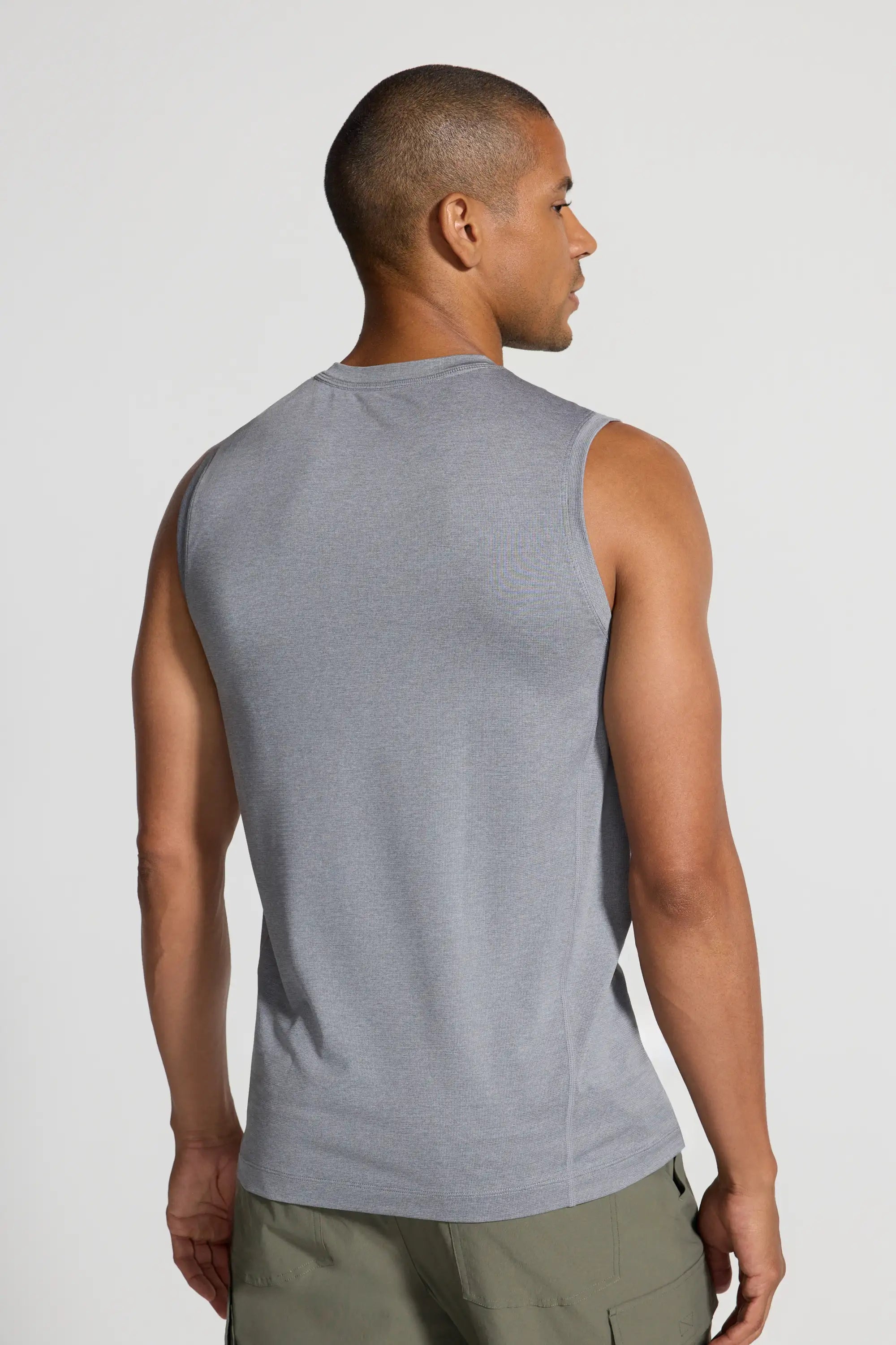 Men's Active Crew Neck Tank - Grey