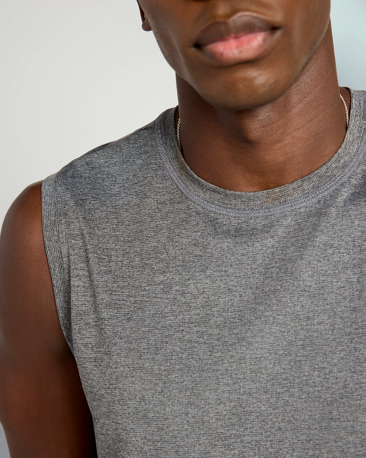 The Active Stretch GRS Certified Recycled Poly Tank - Heather Grey