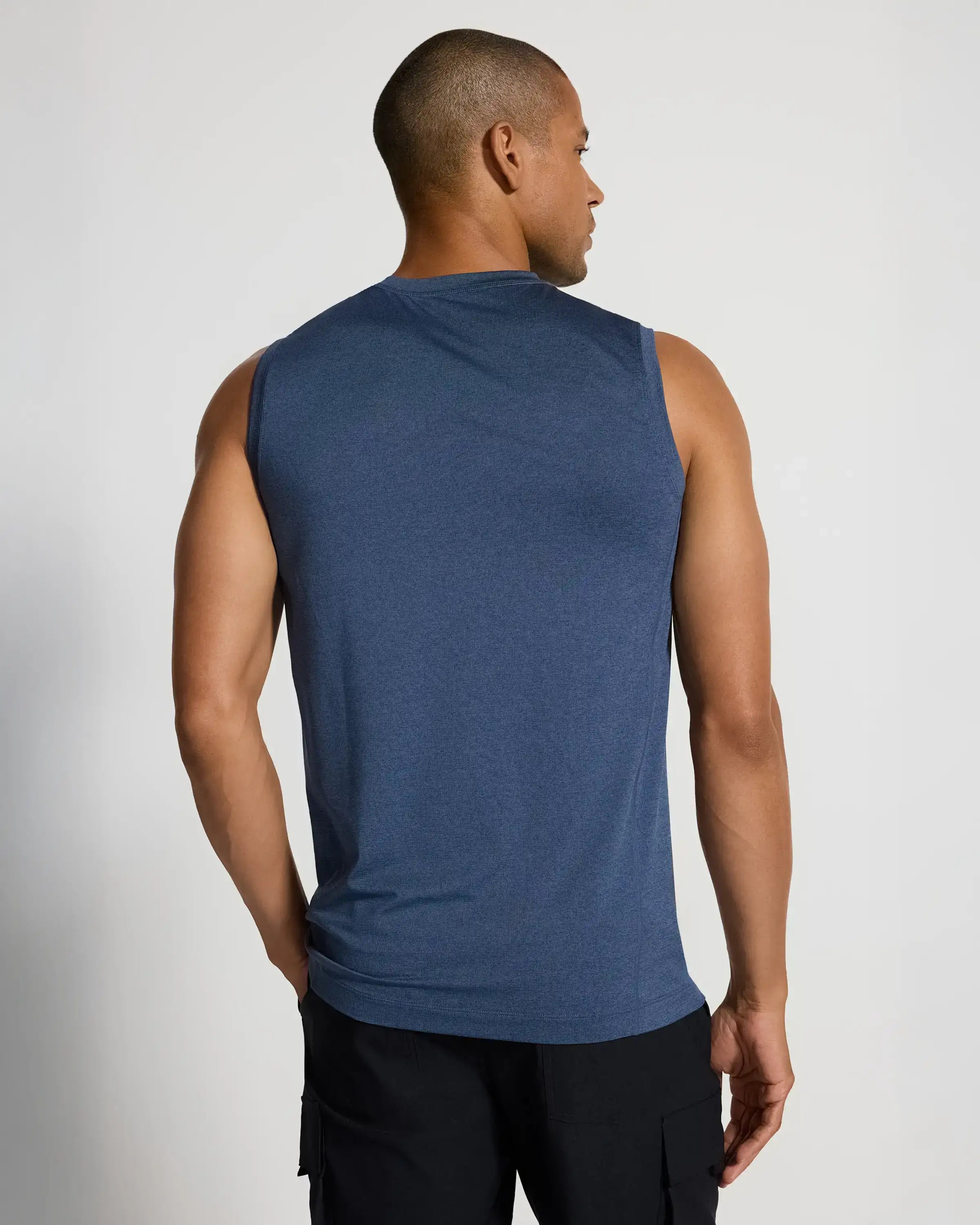 The Active Stretch GRS Certified Recycled Poly Tank - Heather Navy