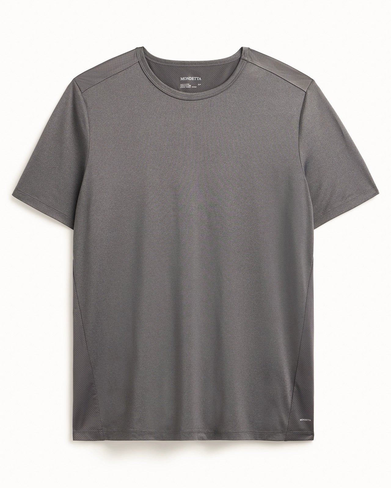 The Active Stretch GRS Certified Recycled Polyester Mesh-Back Tee - Grey