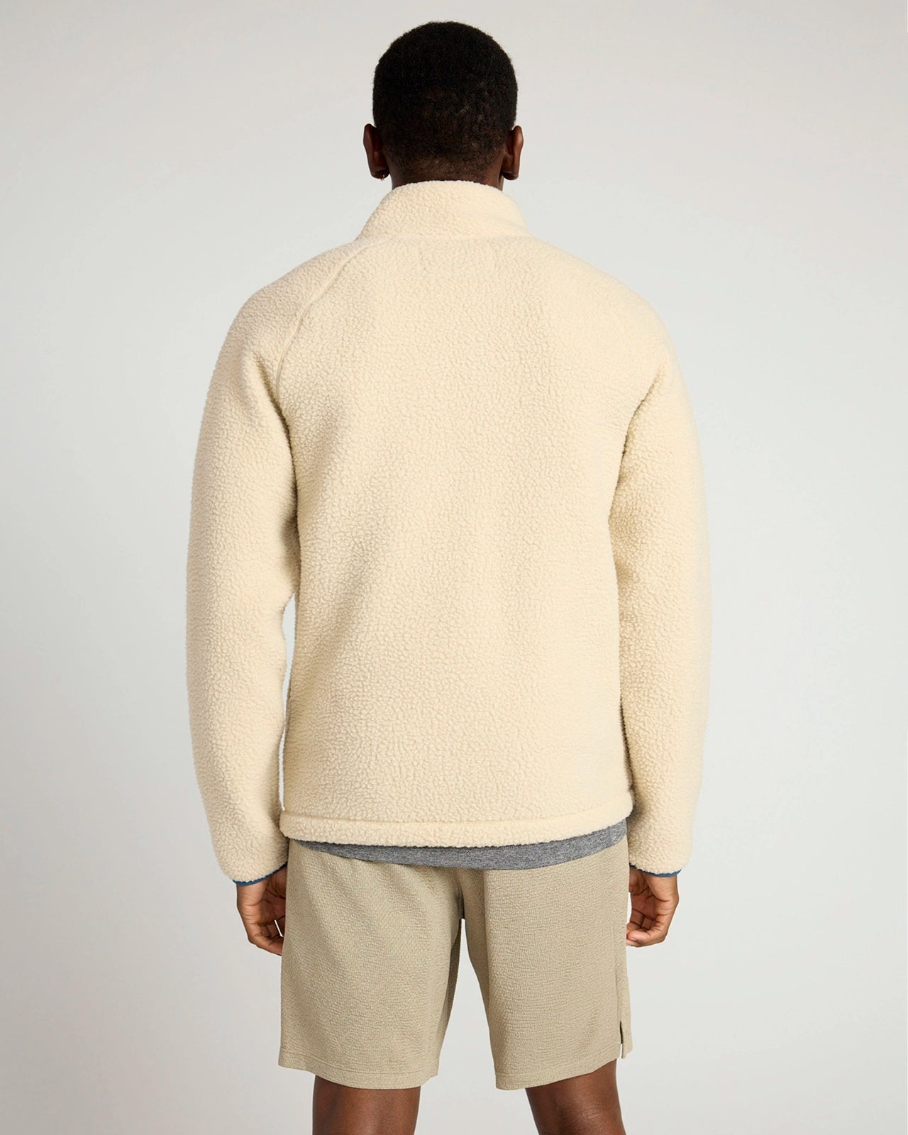 The Berber Soft Luxe GRS Certified Recycled Poly Zip Jacket - Abbey Stone