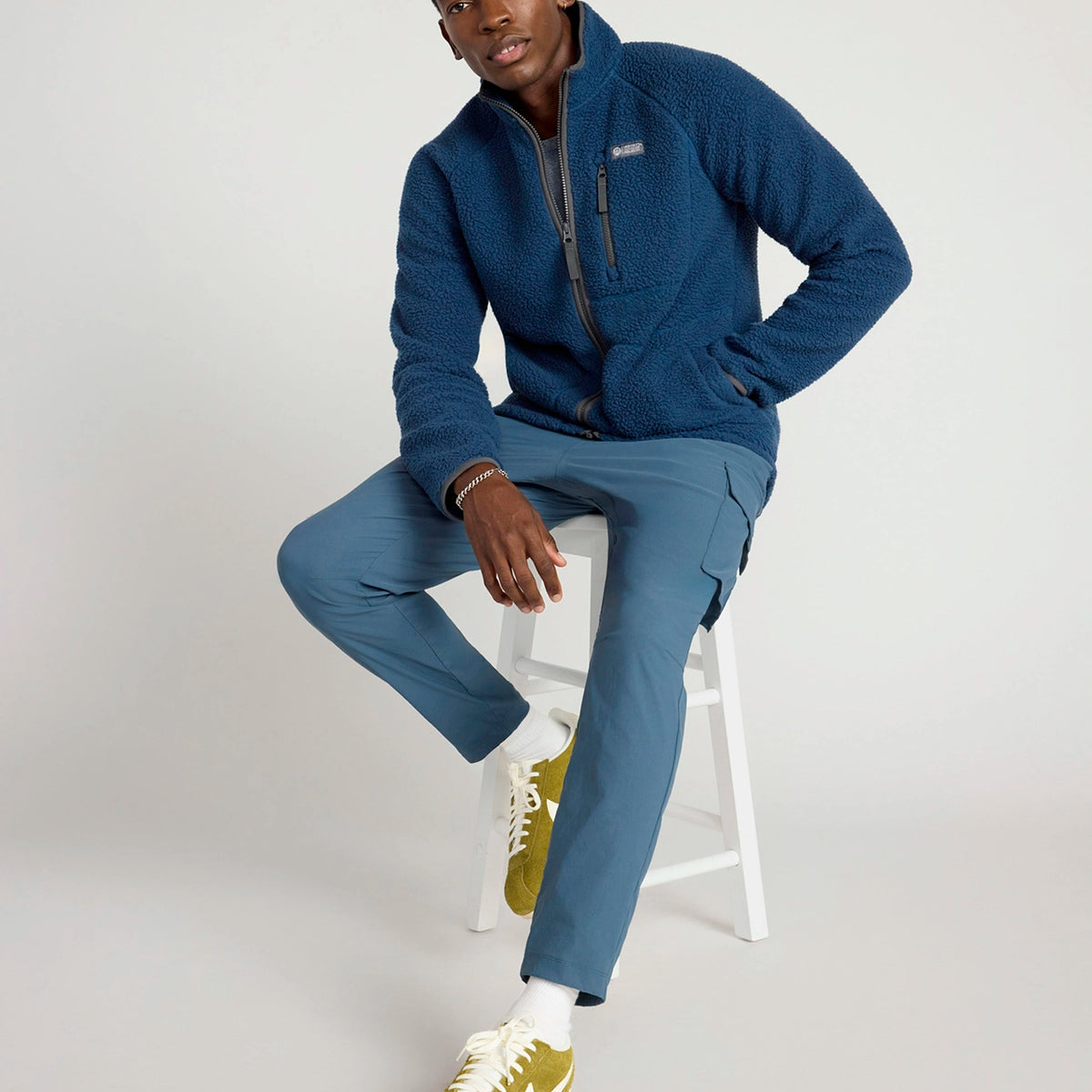 The Berber Soft Luxe Zip Jacket - Moonlit Ocean Navy | Mondetta