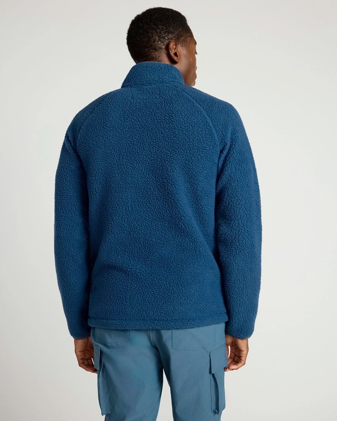 The Berber Soft Luxe GRS Certified Recycled Poly Zip Jacket - Moonlit Ocean Navy