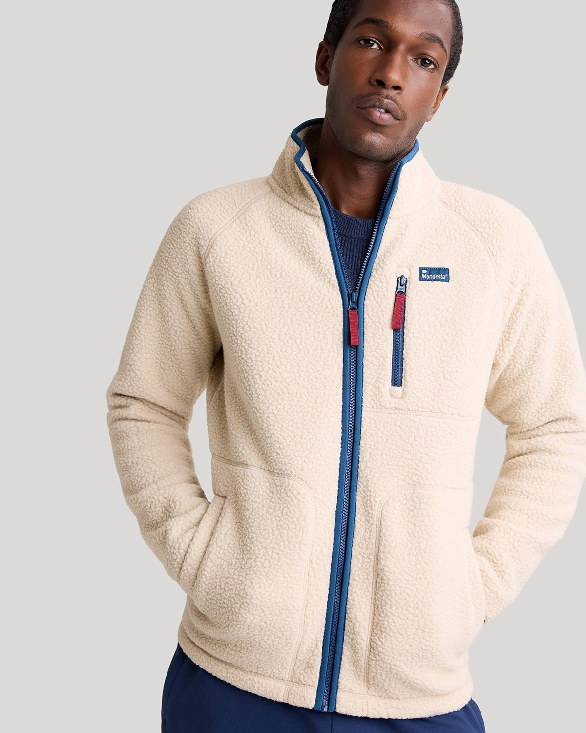 The Berber Soft Luxe Zip Jacket - Abbey Stone
