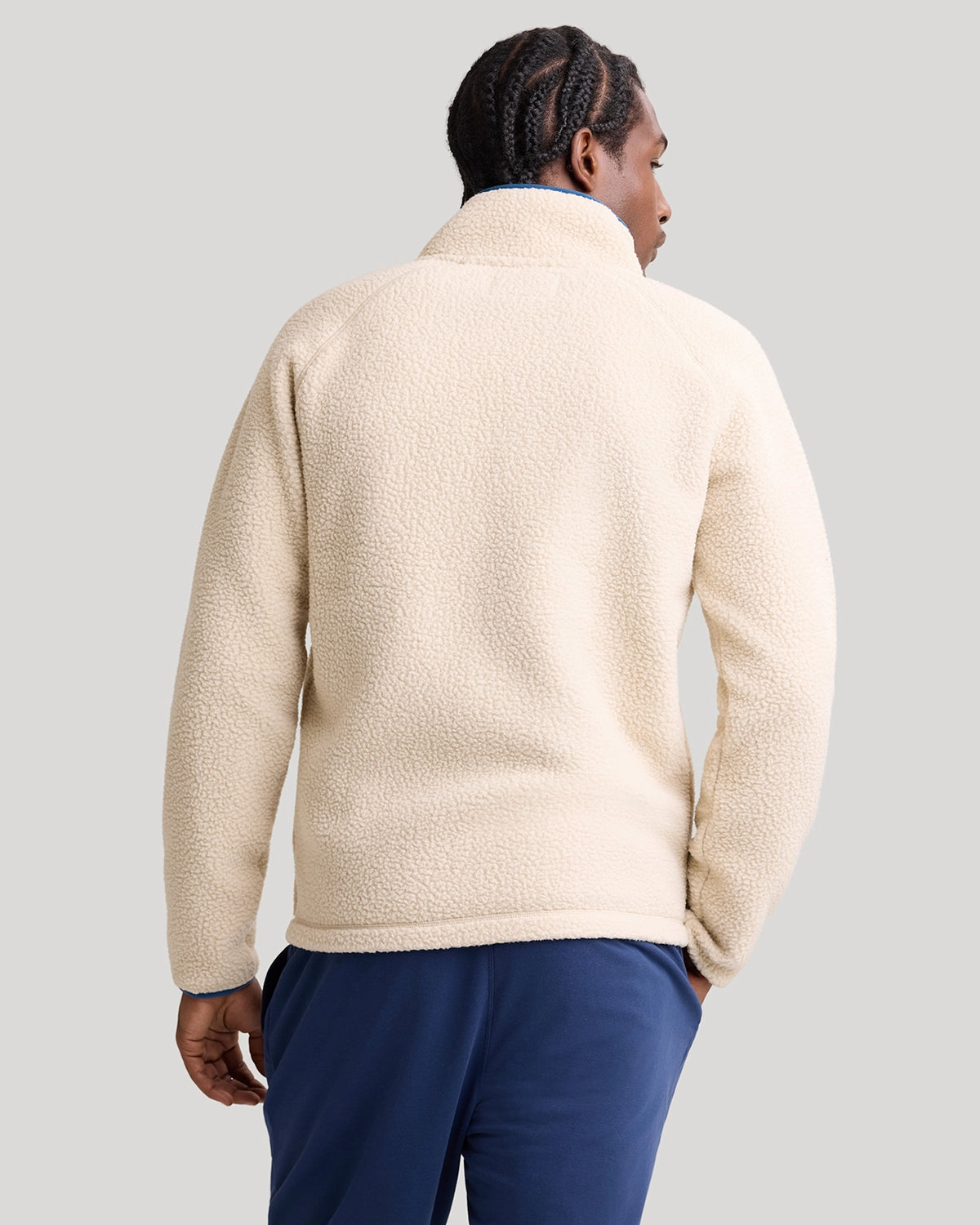 The Berber Soft Luxe Zip Jacket - Abbey Stone