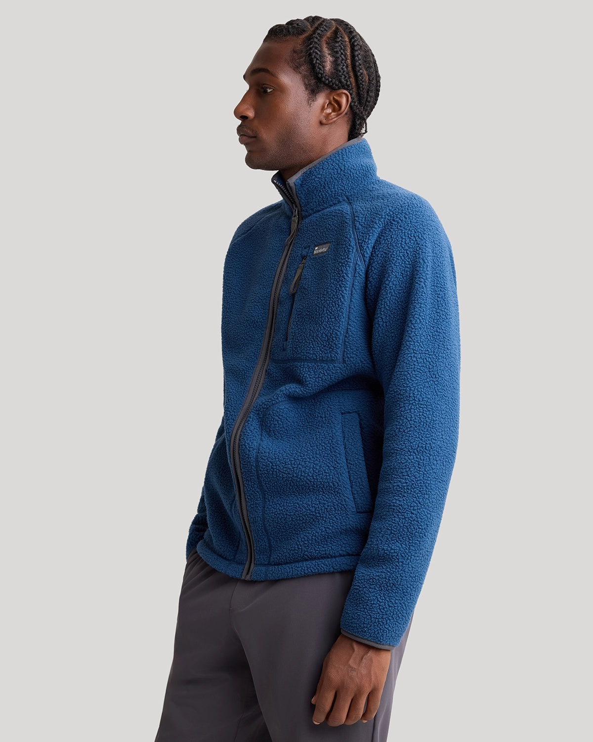 The Berber Soft Luxe Zip Jacket - Moonlit Ocean Navy
