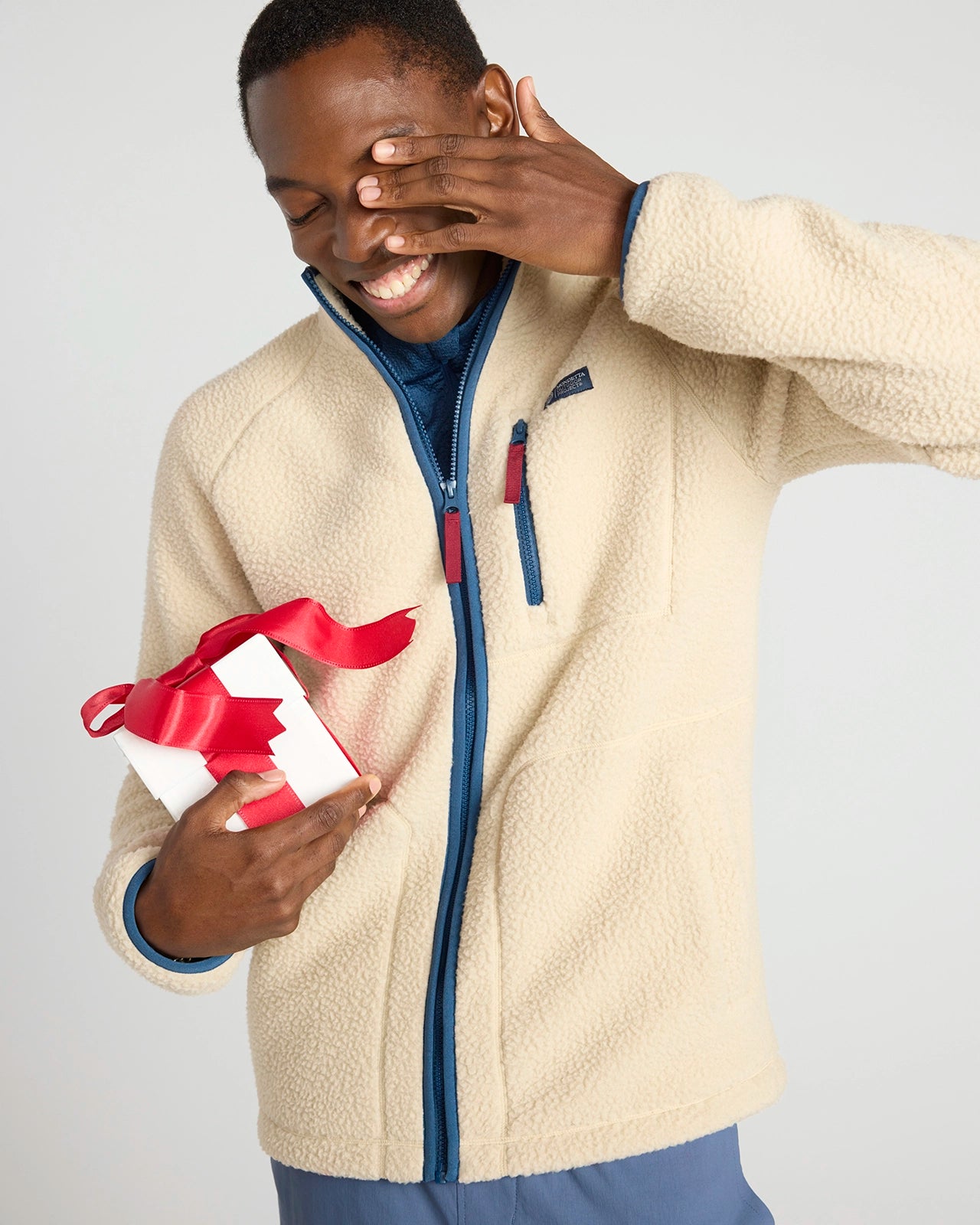 The Berber Soft Luxe GRS Certified Recycled Poly Zip Jacket - Abbey Stone