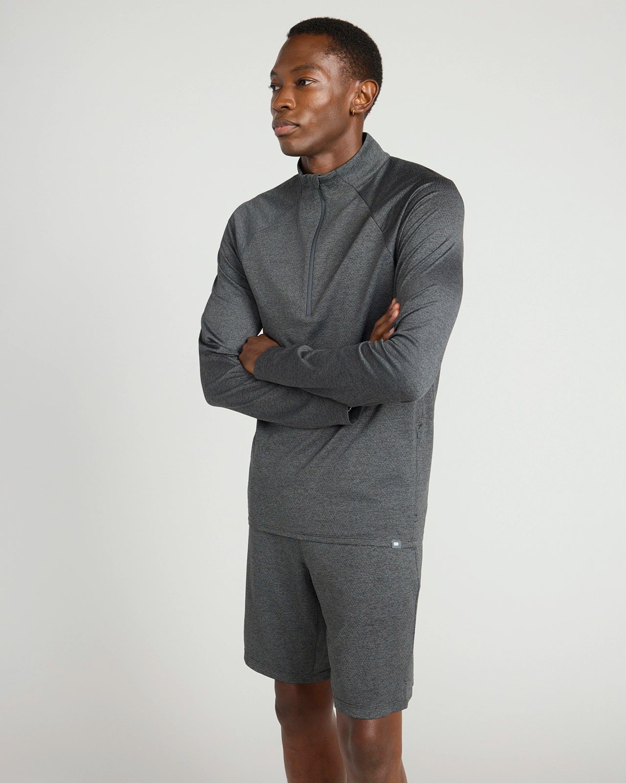 The Active Stretch GRS Certified Recycled Poly Melange 1/4 Zip