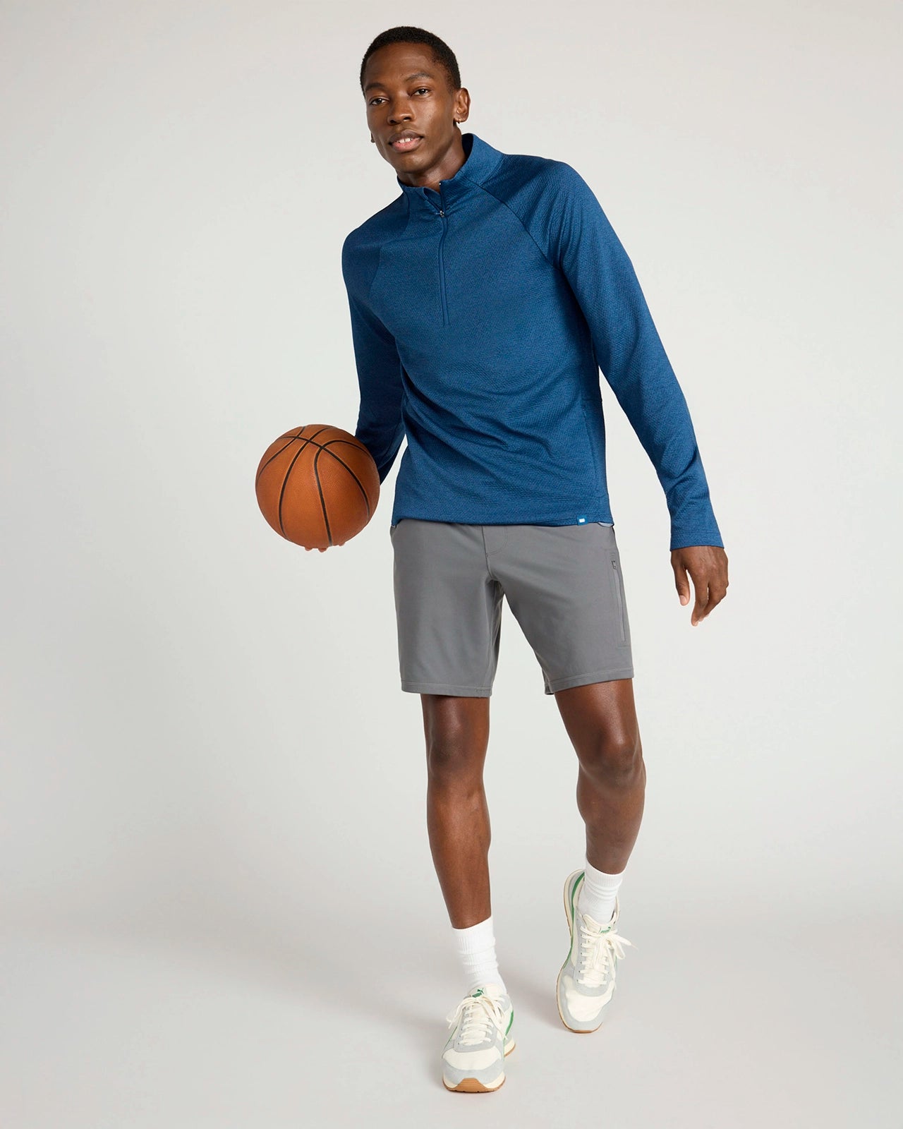 The Active Stretch GRS Certified Recycled Poly Melange 1/4 Zip